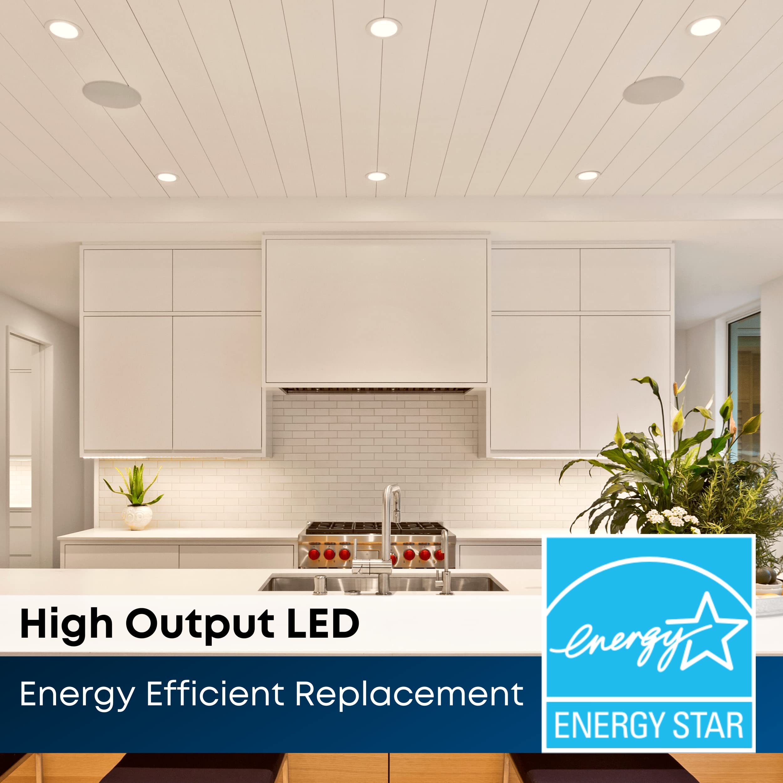 Feit Electric 4 Inch Led Recessed Lighting Retrofit Downlight - Pre-Mounted Trim - Standard Base Adapter - 2700K Soft White - Di