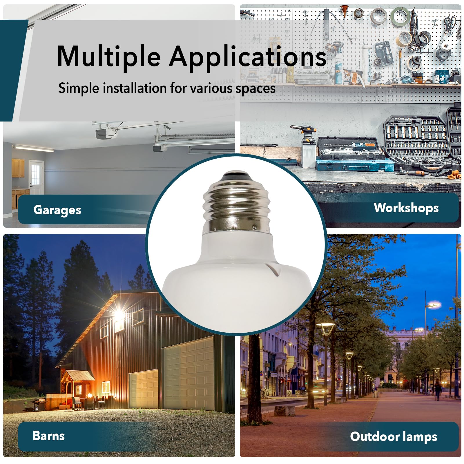 High-Lumen Led Bulbs, Energy Efficient, Easy To Install, Garage, Workshop, Basement (6,975 Lumen Led Bulb, 45W, High-Lumen High