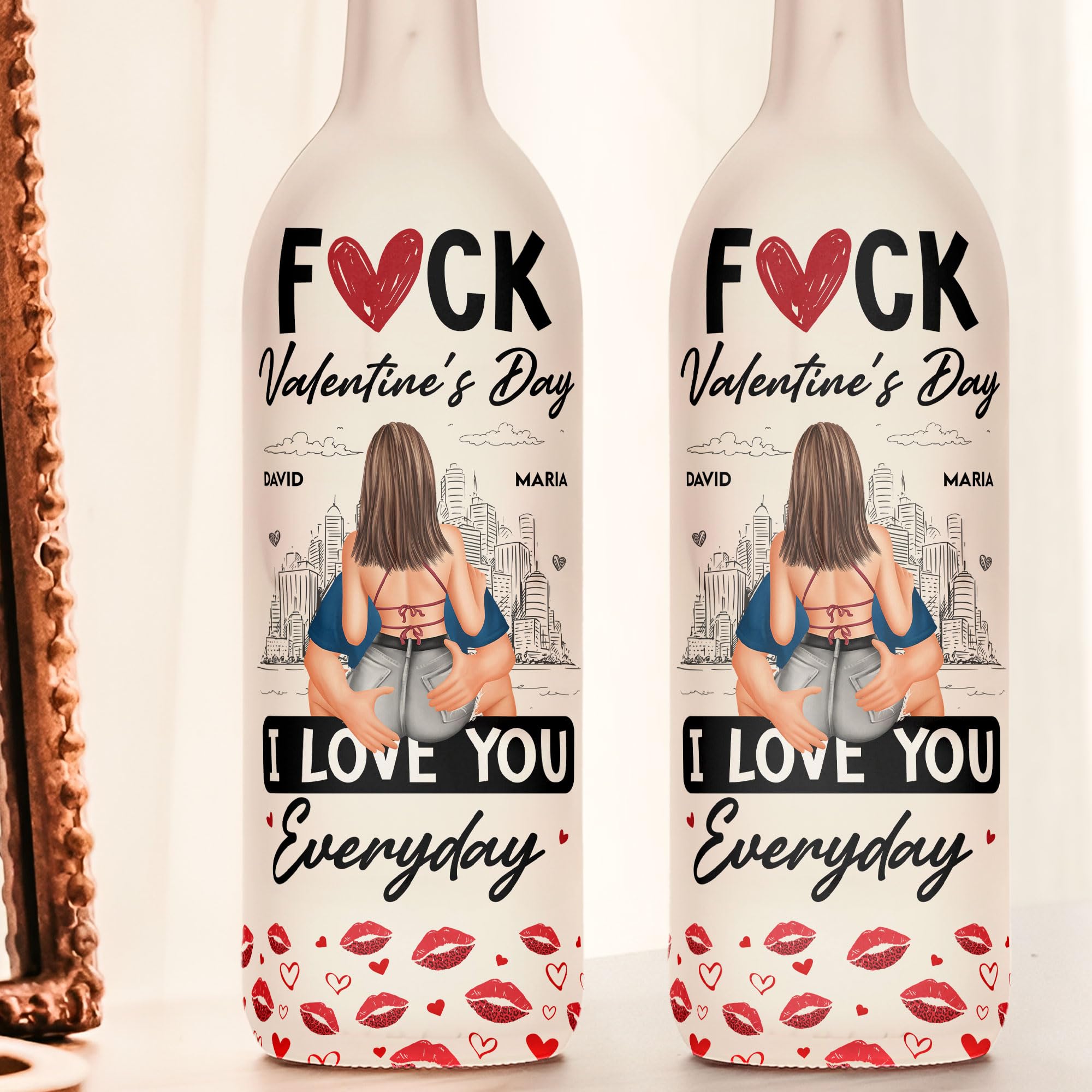 Macorner Personalized Valentines Day Gifts For Him & Her Bottle Lamp, Couple Gifts, Anniversary Present Gifts For Husband, Wife,