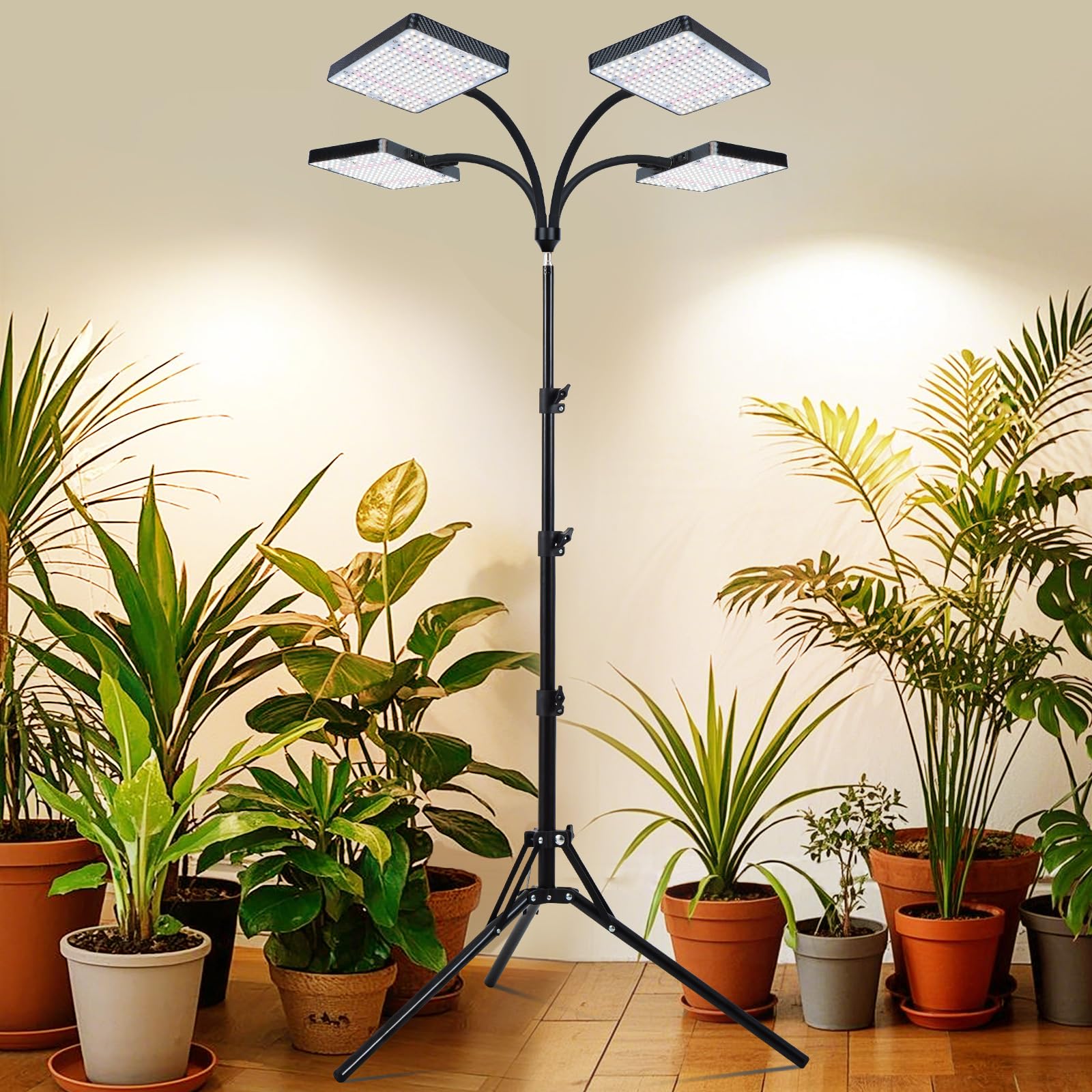 Grow Light With Stand  Orchbloom Grow Lights For Indoor Plants 100W  Natural Sunlight Full Spectrum Plant Growing Lamps For Houseplants & Bonsai Tree  4/8/12 Hr Timer Plant Light Auto On/Off Everyday
