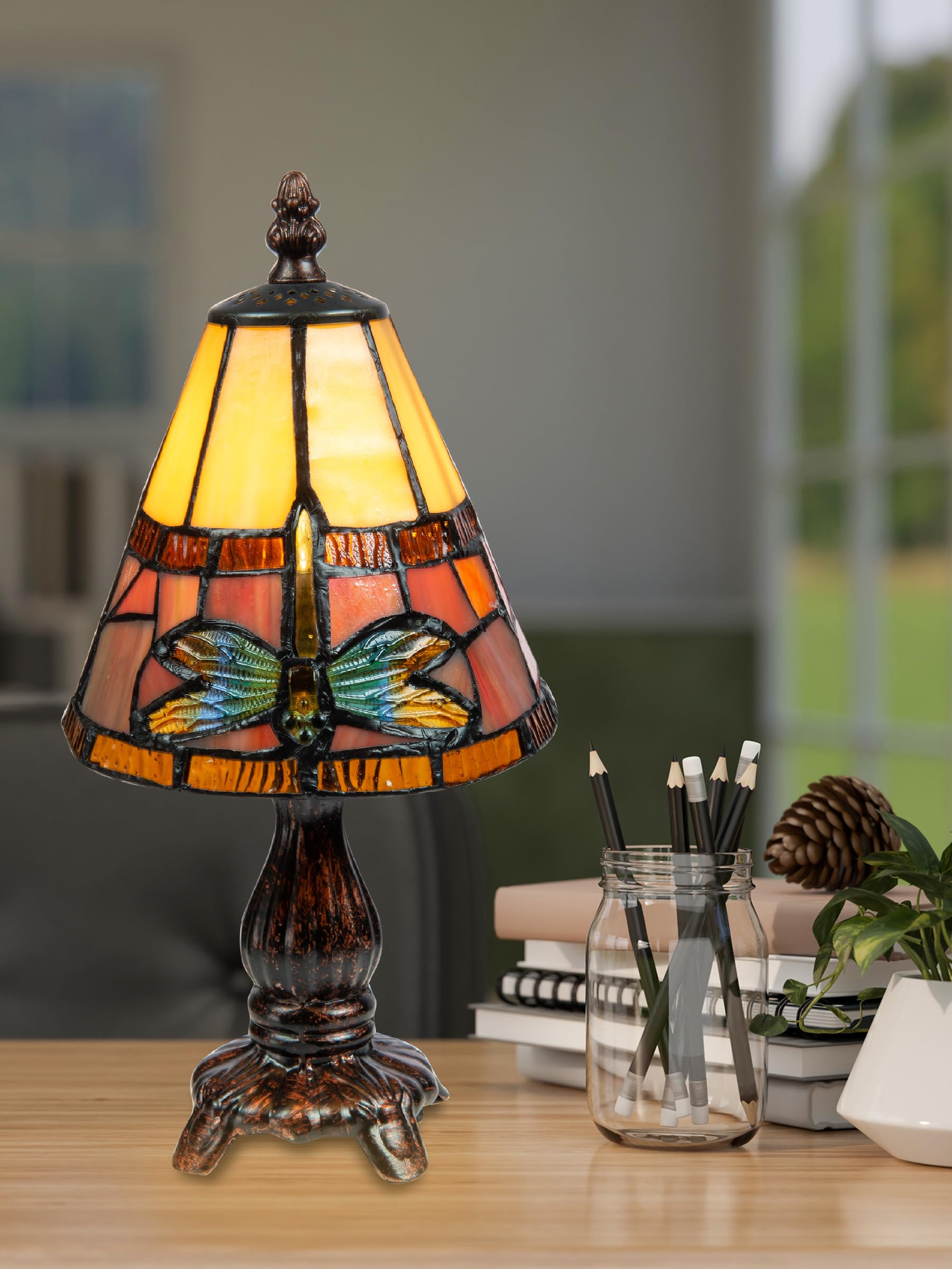 Dale Tiffany TA13005 Cavan Multicolor Accent Table Lamp, Metal Construction