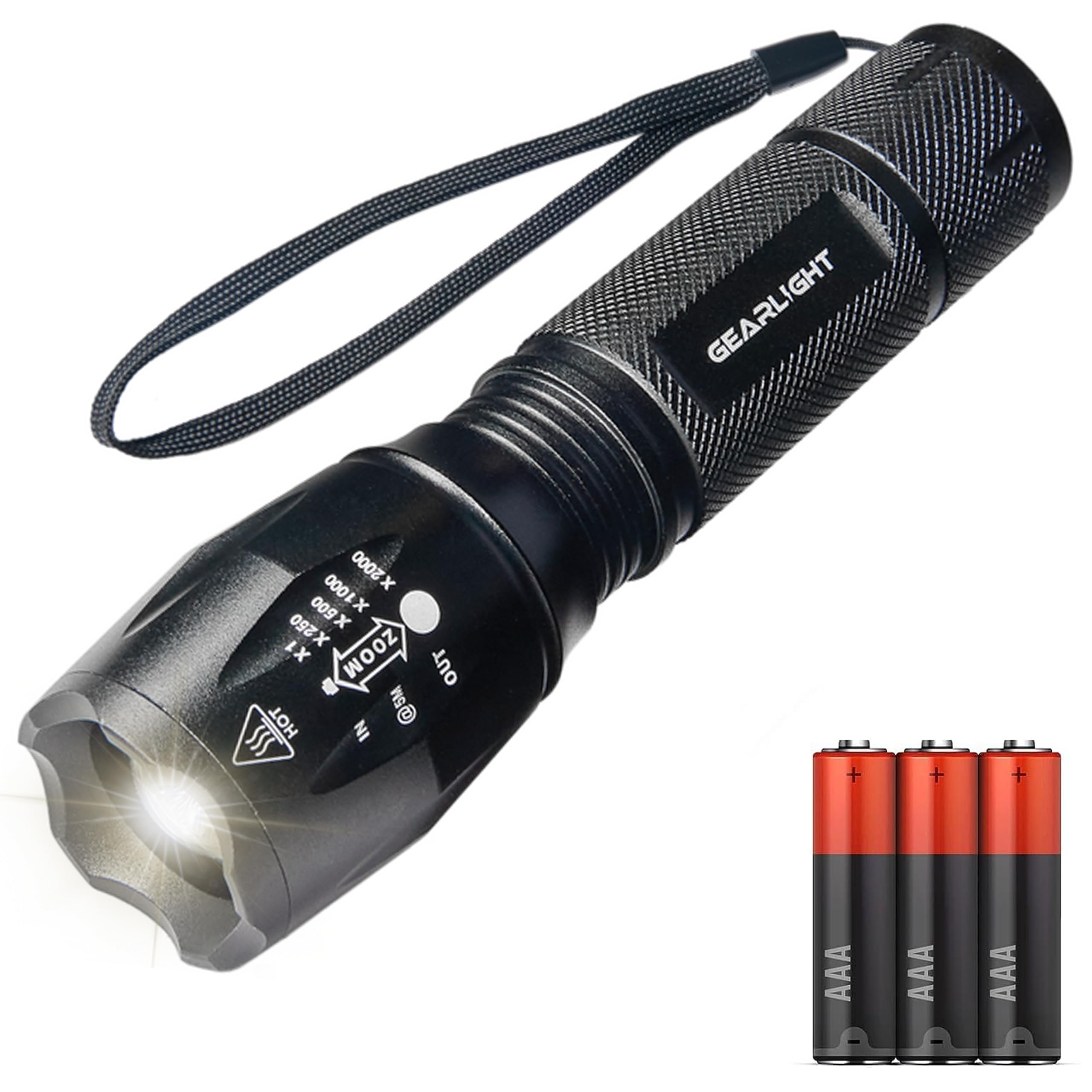Gearlight Led Flashlight Bright, Zoomable Tactical Flashlights With High Lumens And 5 Modes For Emergency And Outdoor Use -Campi
