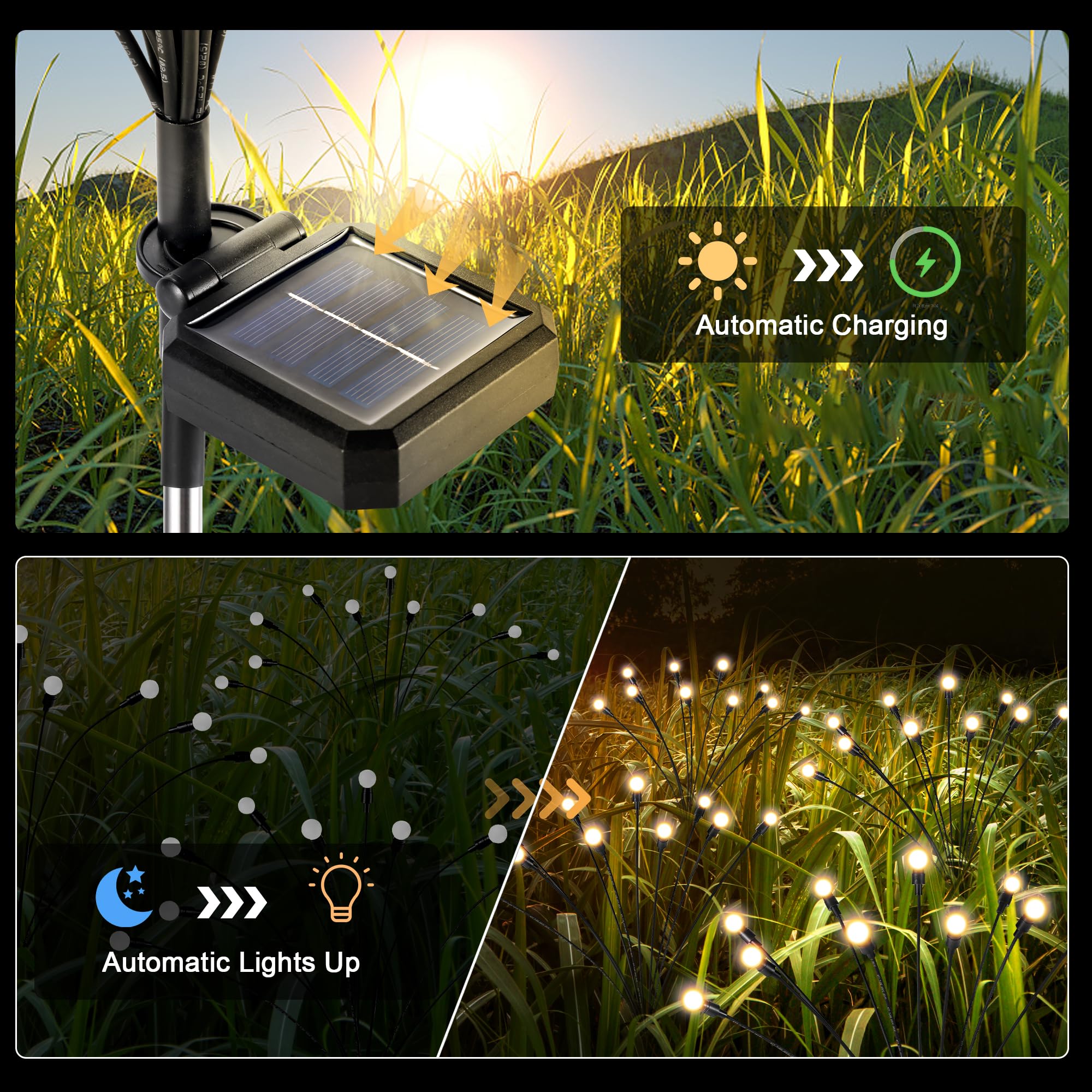 Suncket Solar Lights Outdoor Decoration, Waterproof Xmas Outdoor Lights Decor For Yard, Patio, Garden, And Front Porch, 80 Leds