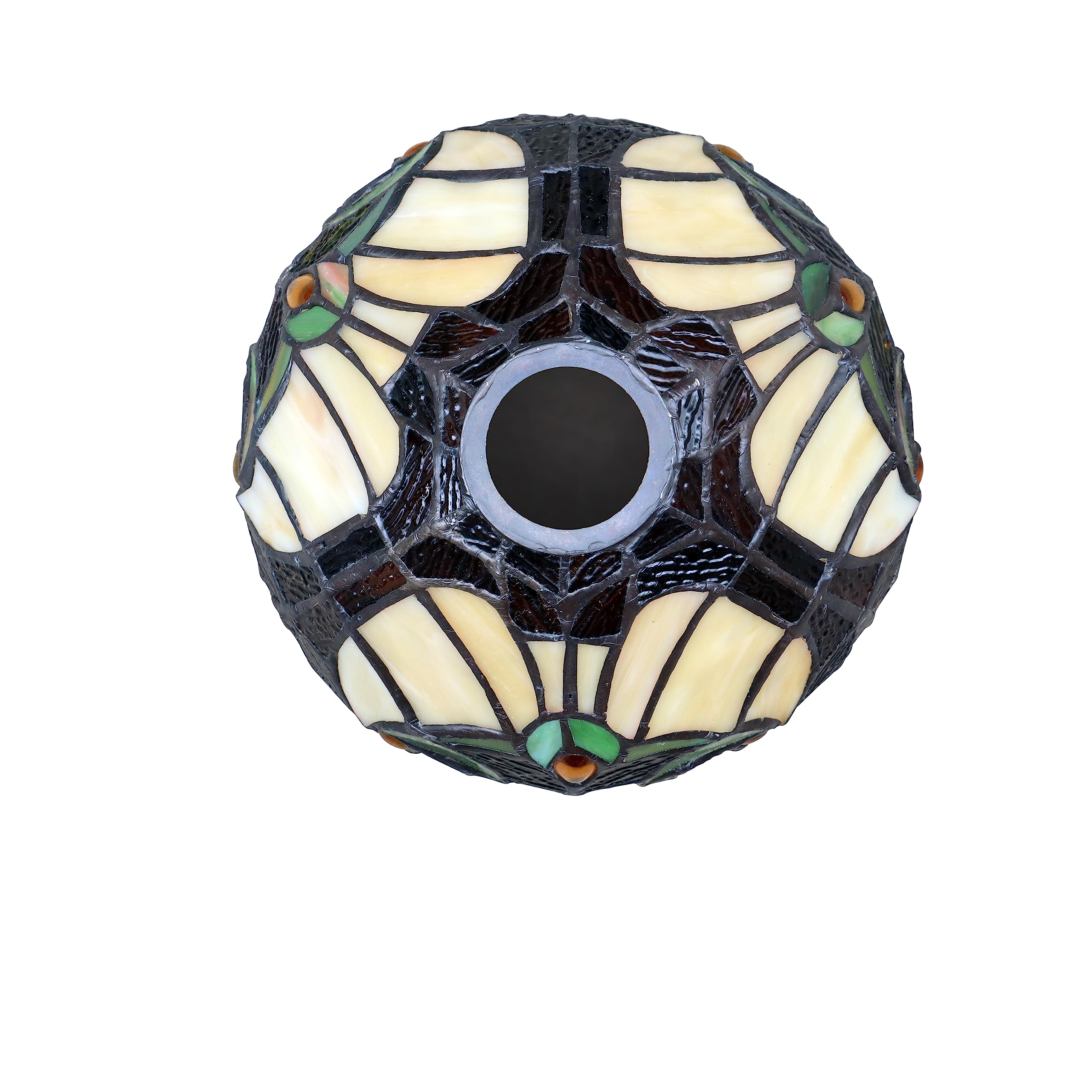 Chloe Lighting Liaison Victorian-Style Mini Pendant, 1-Light, 8" Stained Glass Shade, Model CH18780VI08-DP1