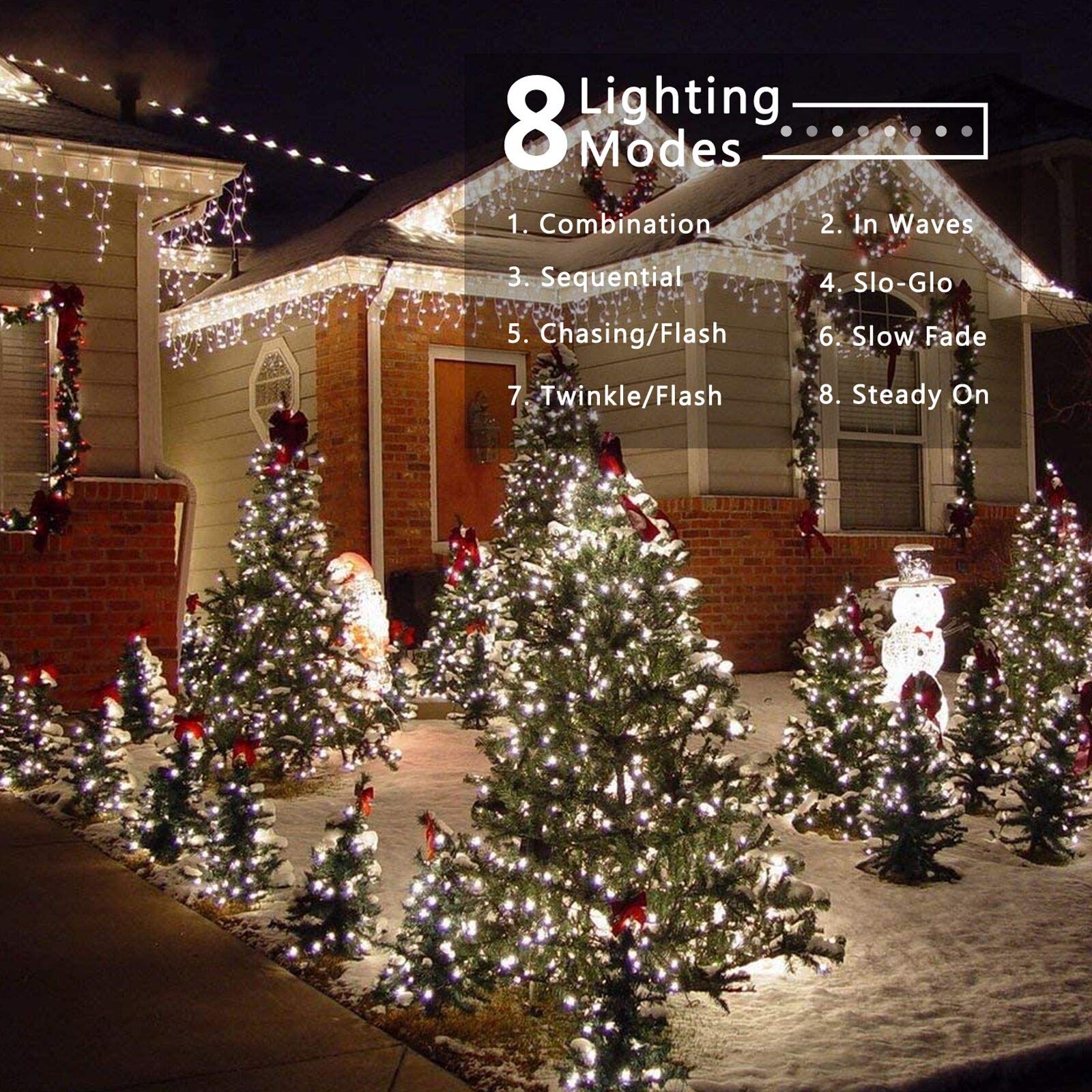 Brizled 240 LED Mini String Lights, 78.74ft, Cool White, Waterproof, 8 Modes, Model GP-SW290DC0209-IP44 for Indoor/Outdoor Use