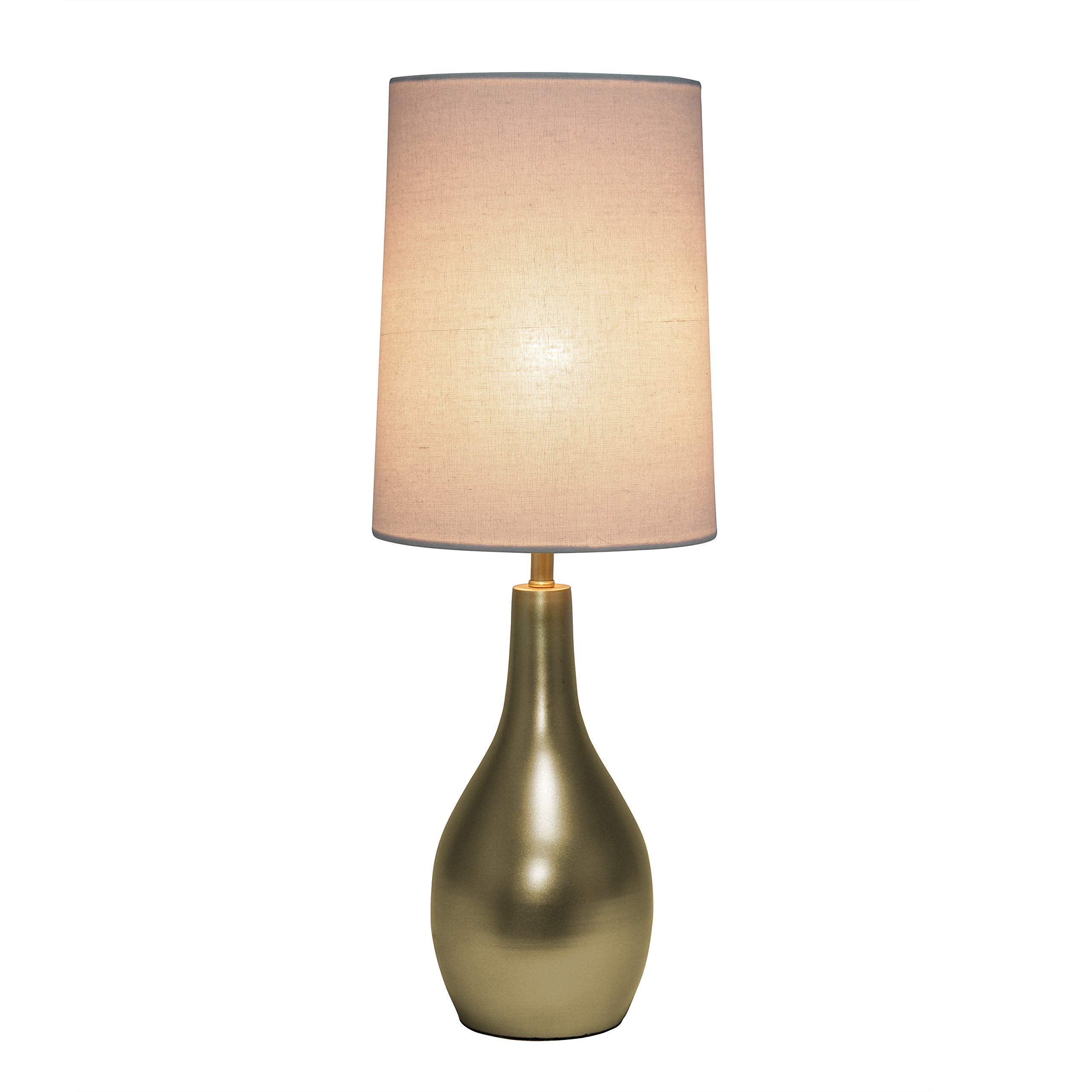 Simple Designs Lt3303-Gld Tear Drop Table Lamp, Gold