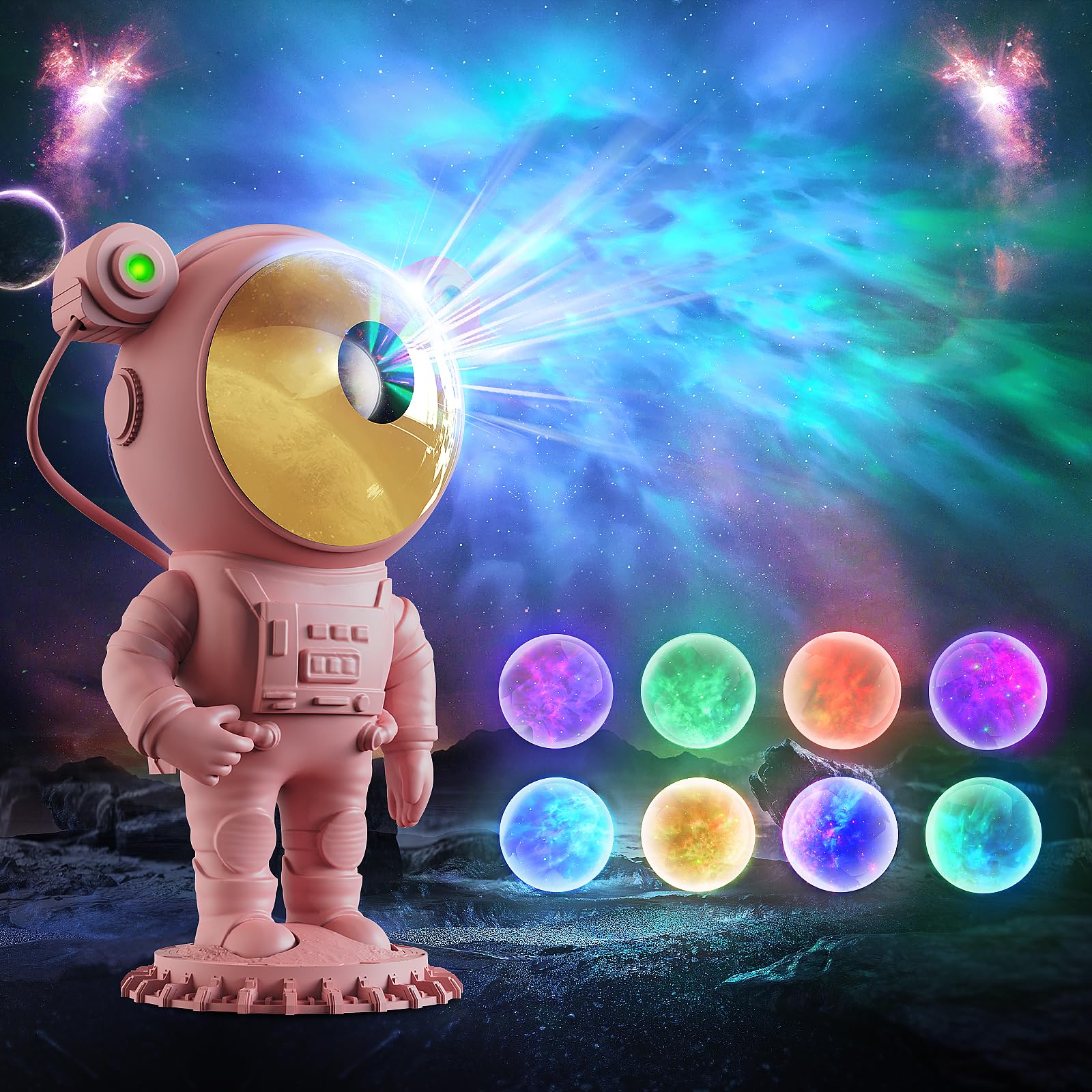 Astronaut Galaxy Star Projector Starry Night Light, Astronaut Projector with Nebula, Timer and Remote Control, Kids Room Decor A