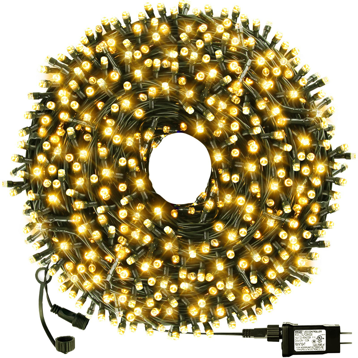 Outylts Christmas String Lights End-To-End Plug 8 Modes 108Ft 300 Led Ip55 Outdoor Waterproof Ul Certificated Indoor Fairy Light