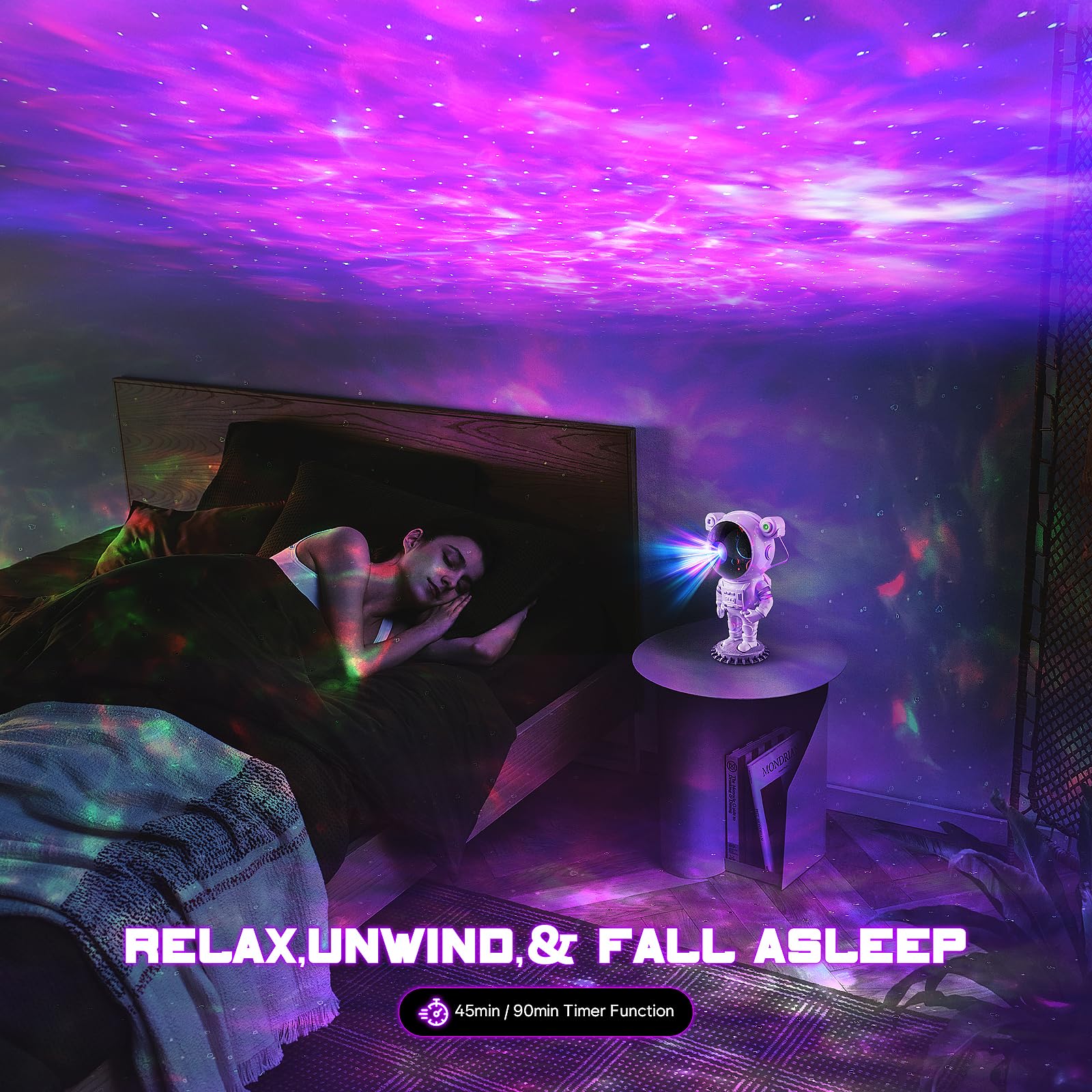Astronaut Projector, Led Starry Sky Galaxy Projector, Night Light With Remote Control & Timer, Star Light Projector With Nabula