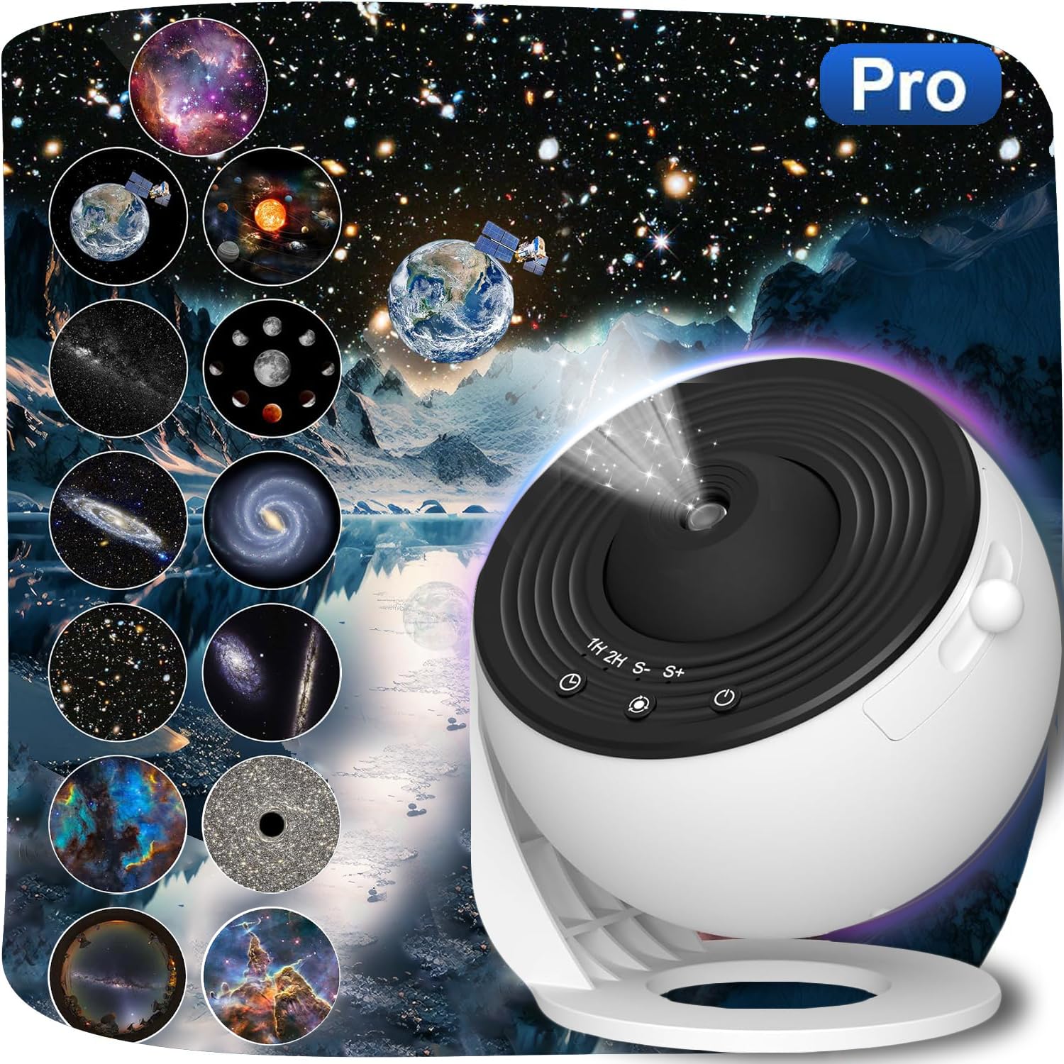 Planetarium Projector Pro 2025, Galaxy Projector 13 in 1 HD Planetarium Star Projector for Bedroom, 360 Rotating Star Light with