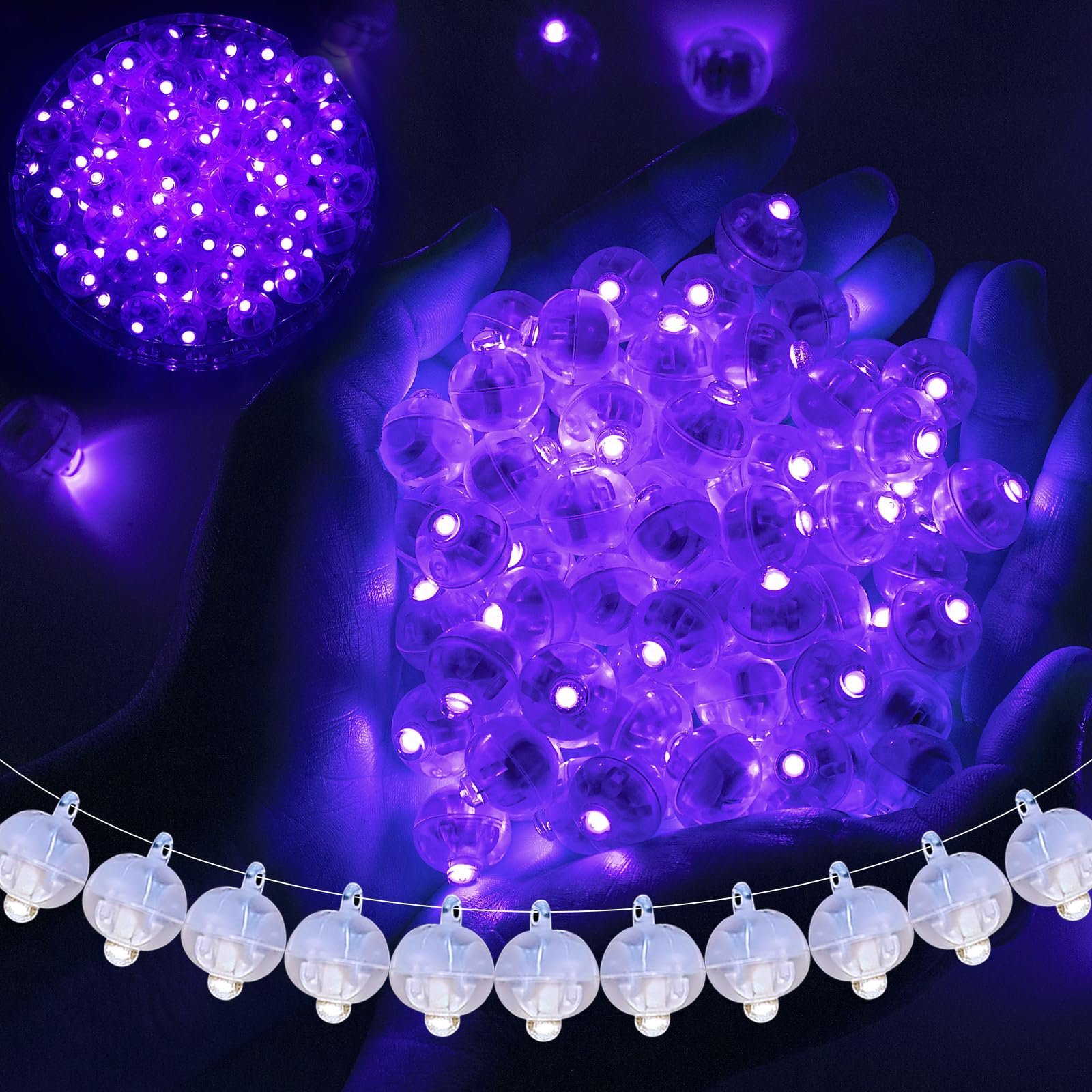 Chzk 100Pcs Balloon Lights Mini Led Lights Round Long Standby Time Multicolor Ball Lamps Paper Lantern Balloons Lamps For Birthd