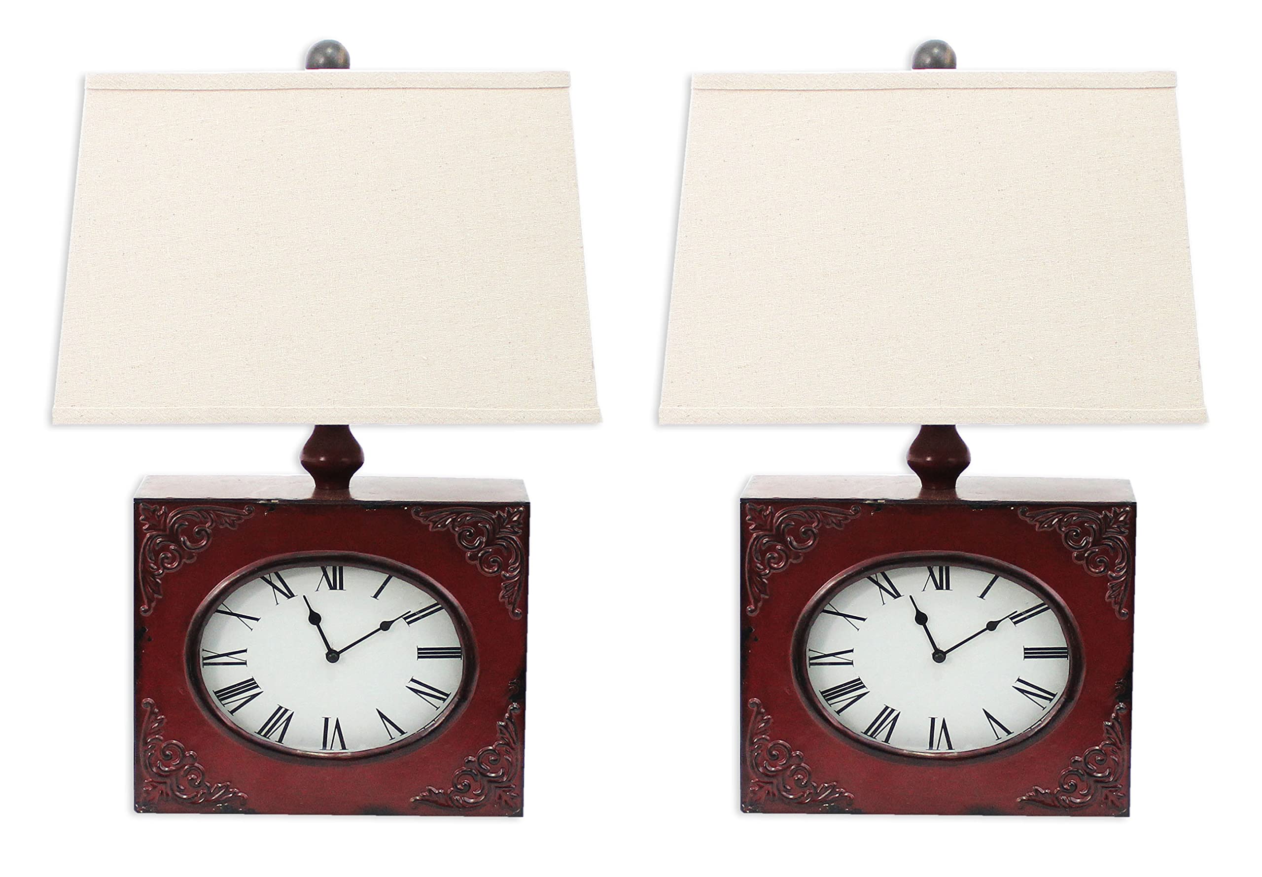 Teton Home Red Porcelain Table Lamp - Stylish Lighting For Home Decor