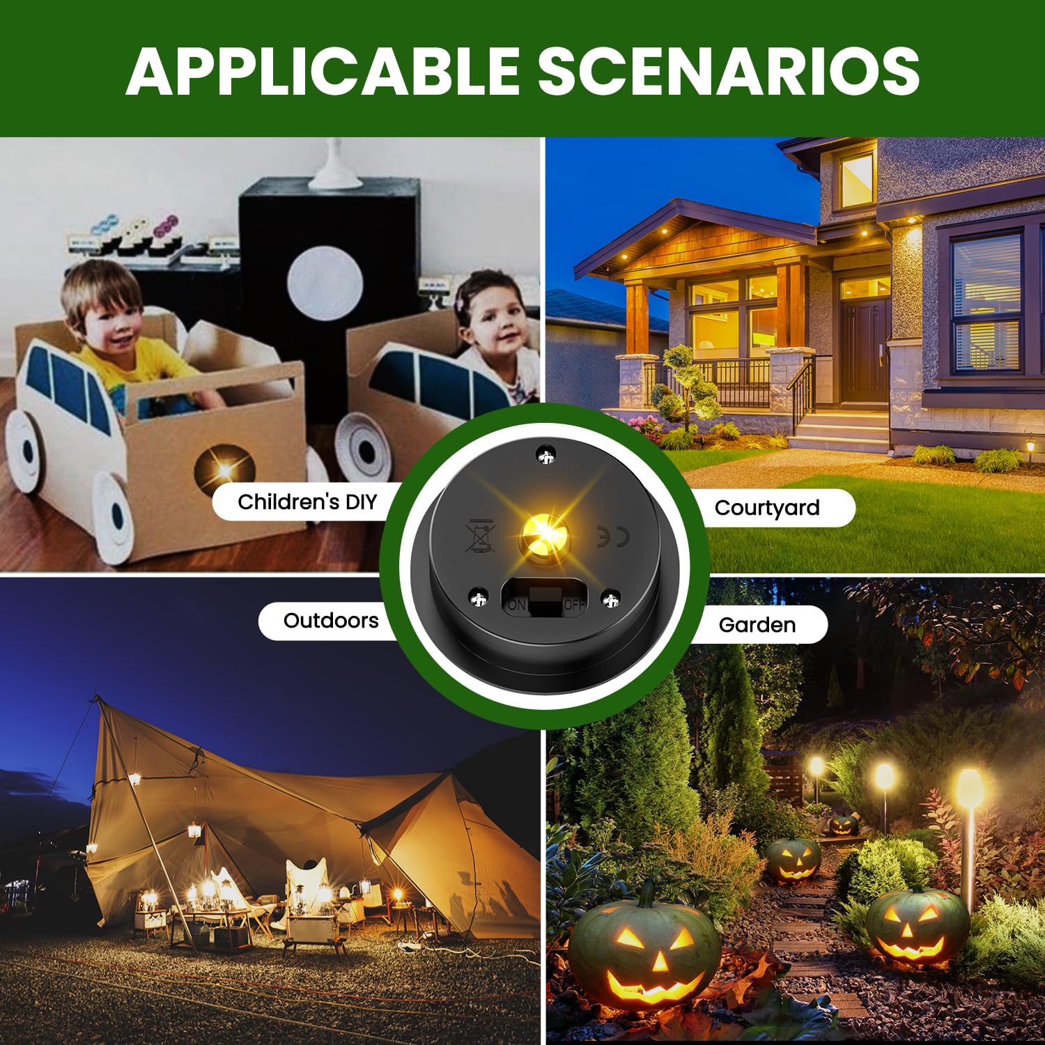 Misawce 4 Pack Solar Light Replacement Tops, 2.76" Plastic, Waterproof, Black, DIY Garden Lantern Parts