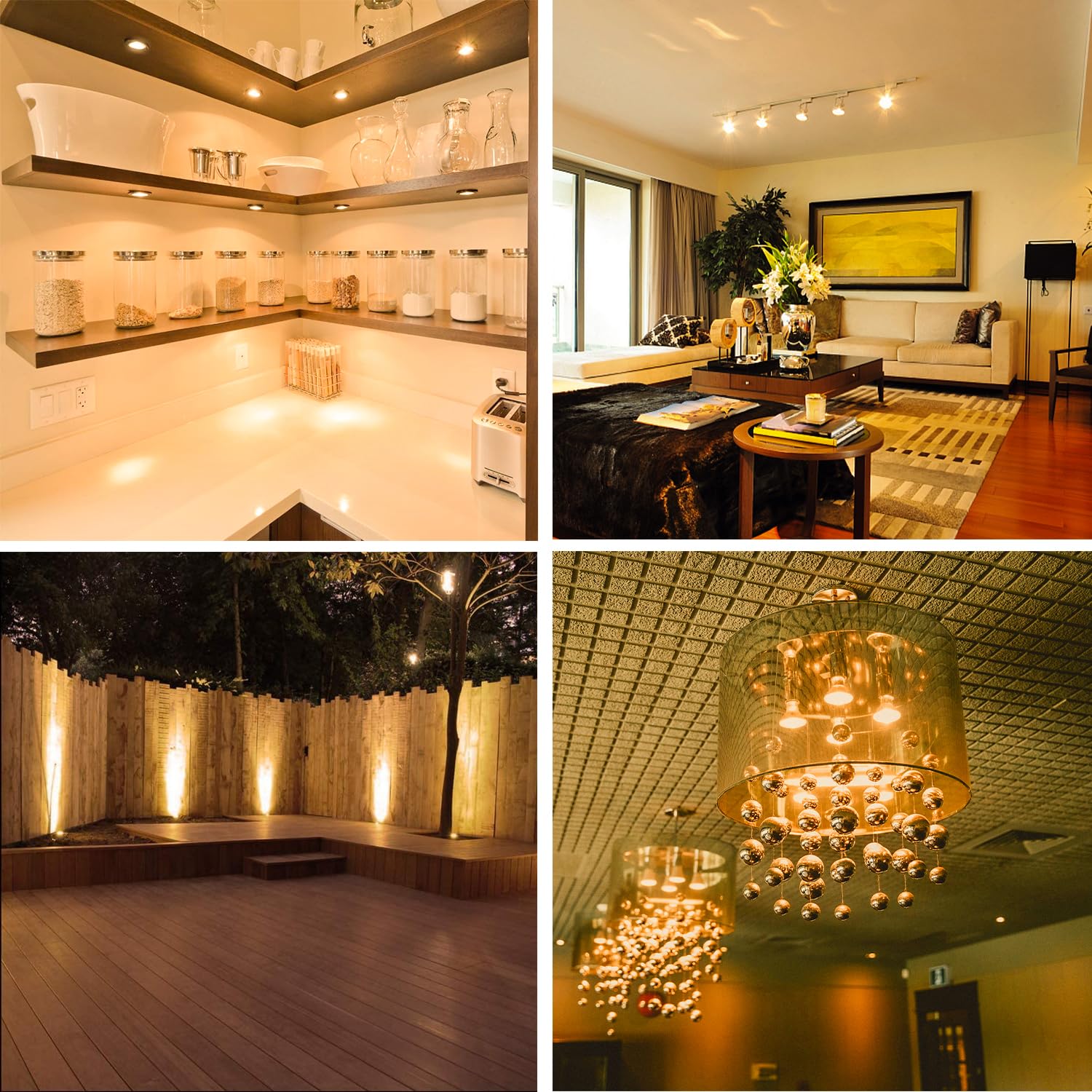 Lacnooe MR16 Halogen Bulb 35W Dimmable 12V GU5.3 Bi-pin Base Clear Glass 6 Pack Warm White