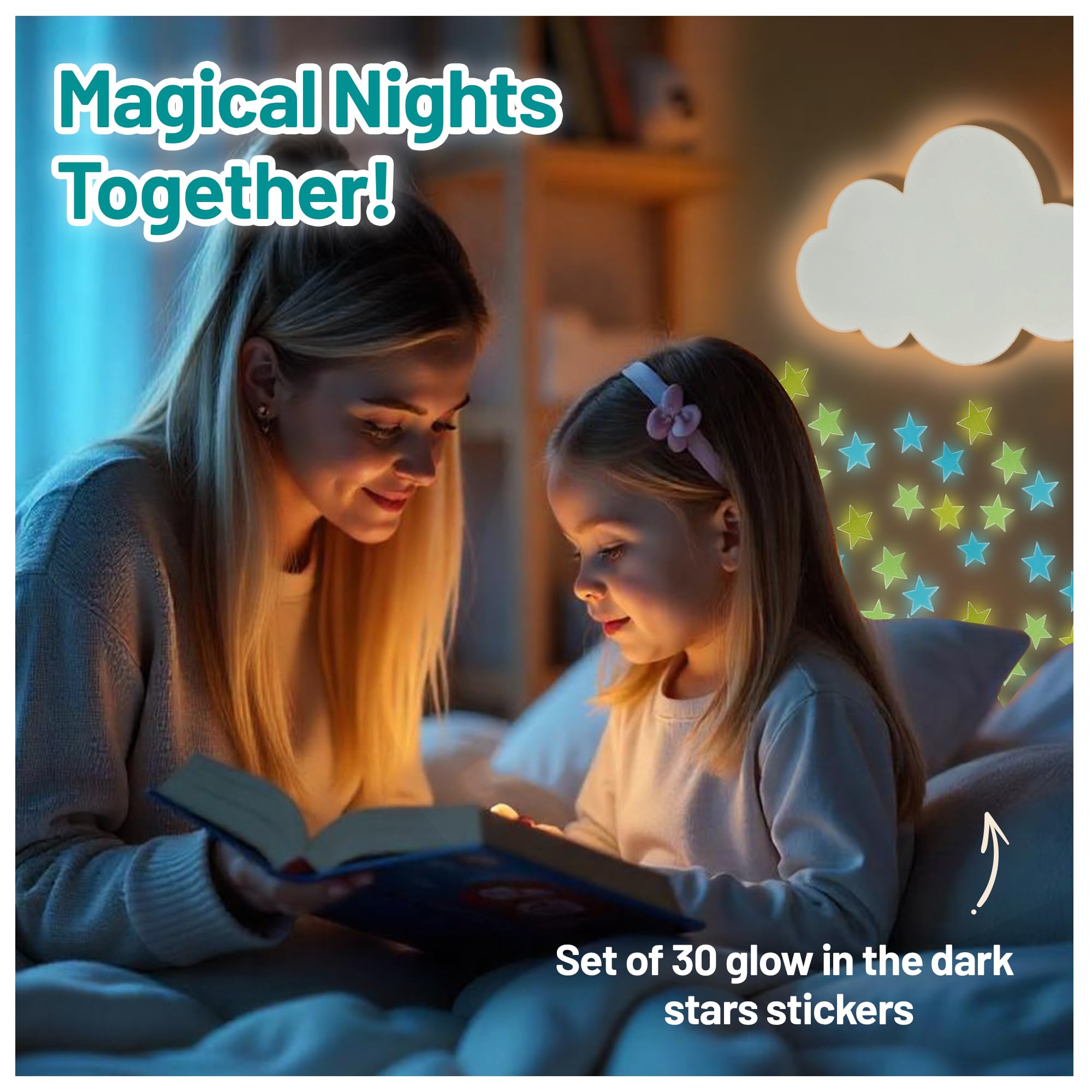 BAZENTI Cloud Lights - Nursery Decor Cloud Lamp, Nursery Light with Remote, Cute Rechargeable Baby Lamps for Nursery, Hanging La