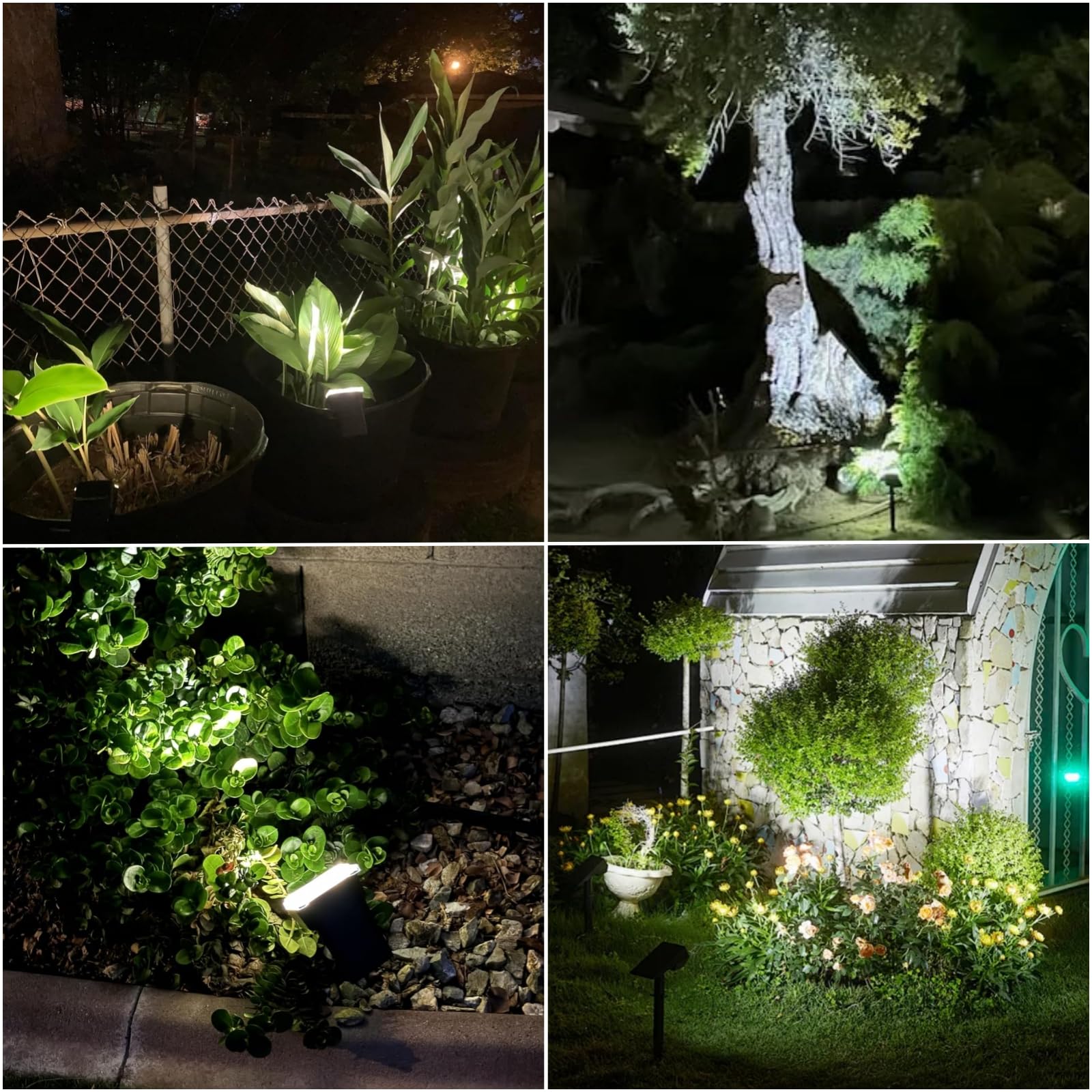 WdtPro Solar Spot Lights Outdoor, 6 Pack Cool White Dusk to Dawn, Adjustable Waterproof Landscape Lighting, Model TSL003