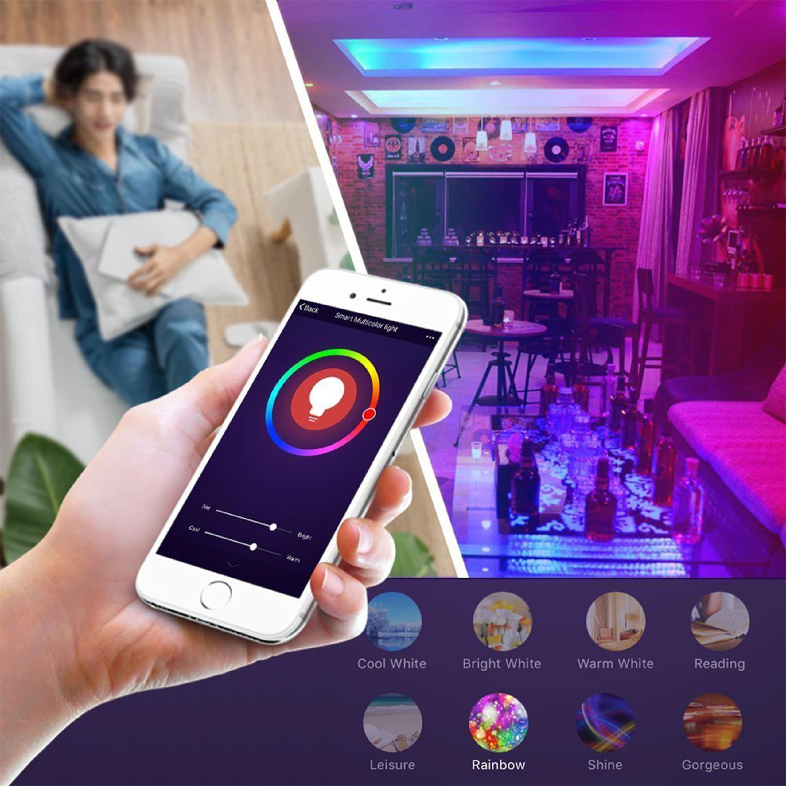 Supersonic Sc-846Sb Smart Led Bulb With Wifi And Alexa Enabled, Wifi, App Control, 16 Million Colors, 806 Lumen, Scheduling, Mul