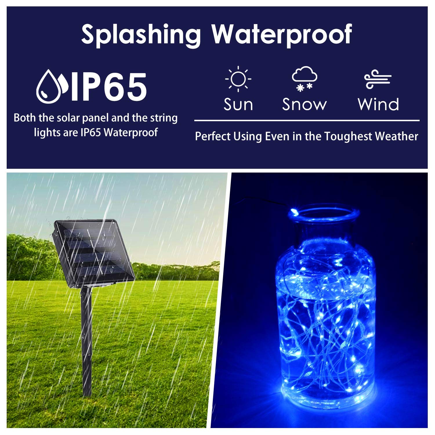 Solar String Lights Outdoor, 2-Pack 144Ft 400 Led Solar Christmas Twinkle Lights Outside Waterproof Copper Wire 8 Modes Solar Fa