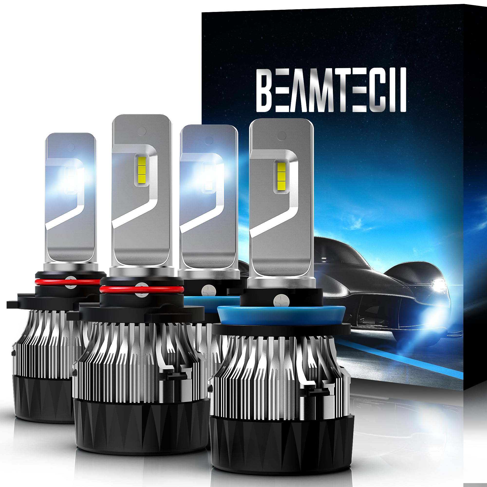 BEAMTECH 900-5 H-11 Fog Light Bulbs - HB-3 H-8 H-9 ATV/UTV Powersports Light