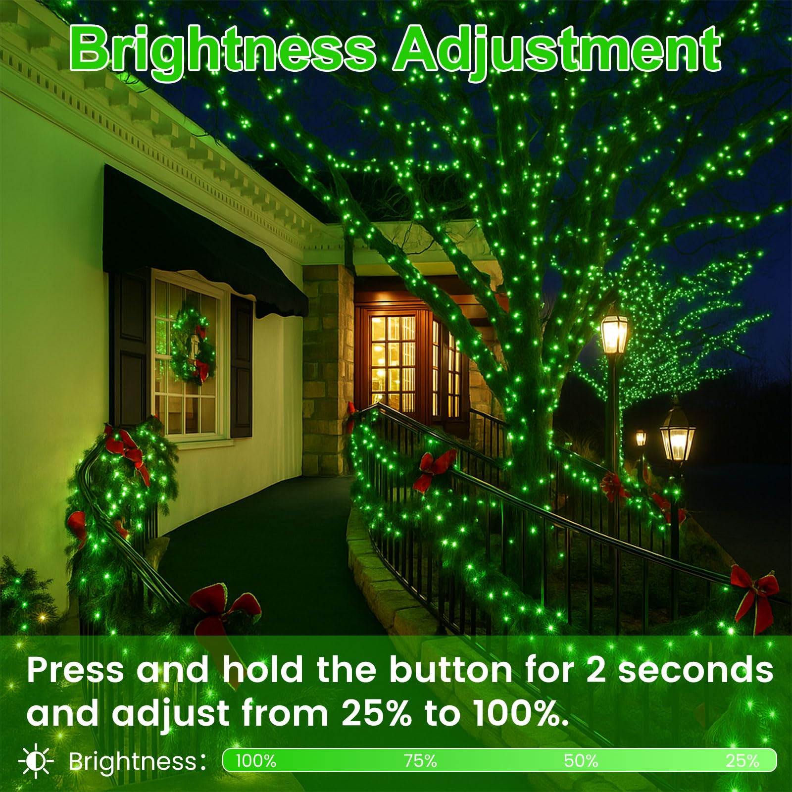 SANJICHA 200 LED Christmas String Lights, Waterproof, 66FT, Orange, Model MLS-D29V6WUD-O, Indoor/Outdoor Fairy Lights