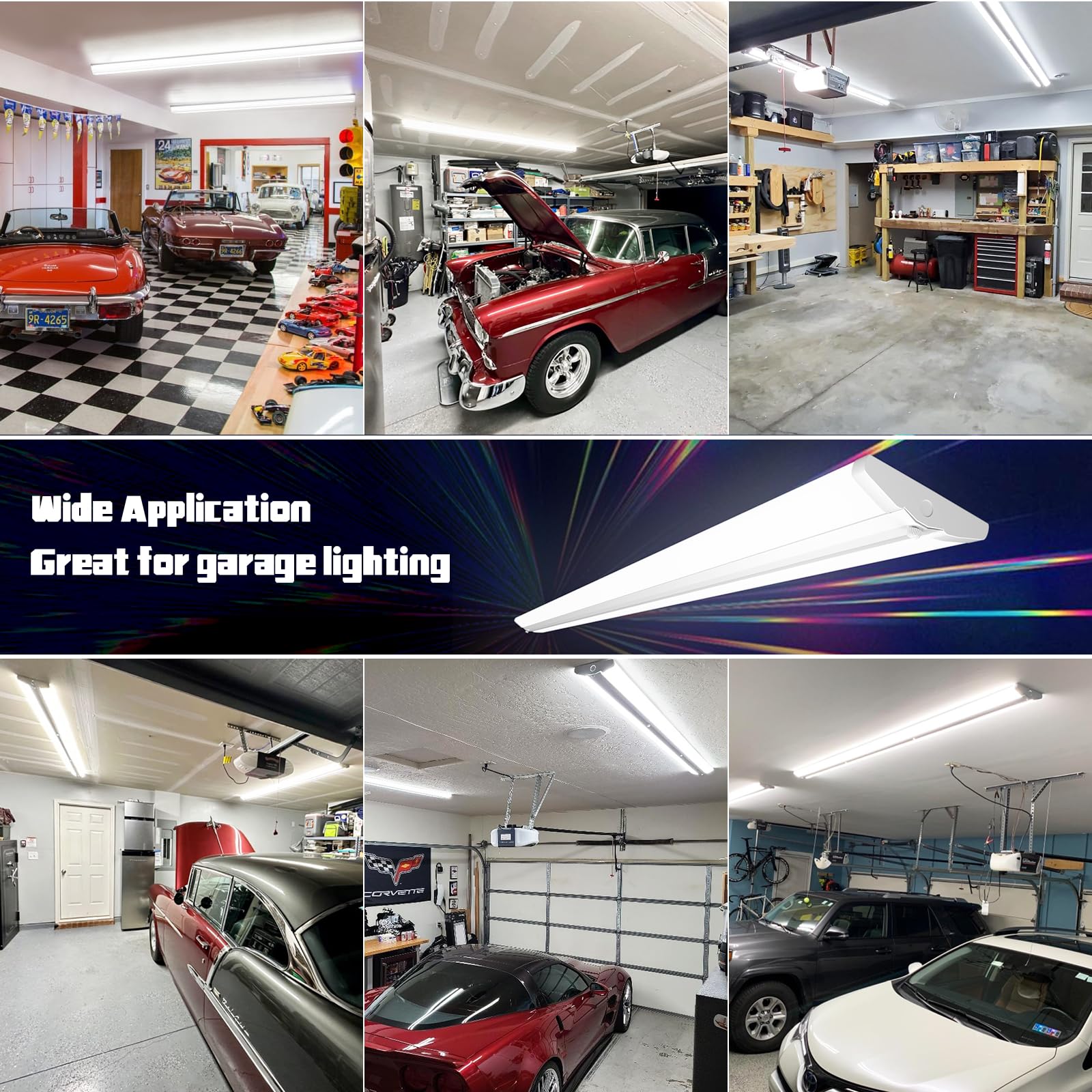 ANTLUX 8FT LED Shop Light, 110W, 12500LM, 5000K, Aluminum, Commercial Grade, 4 Pack