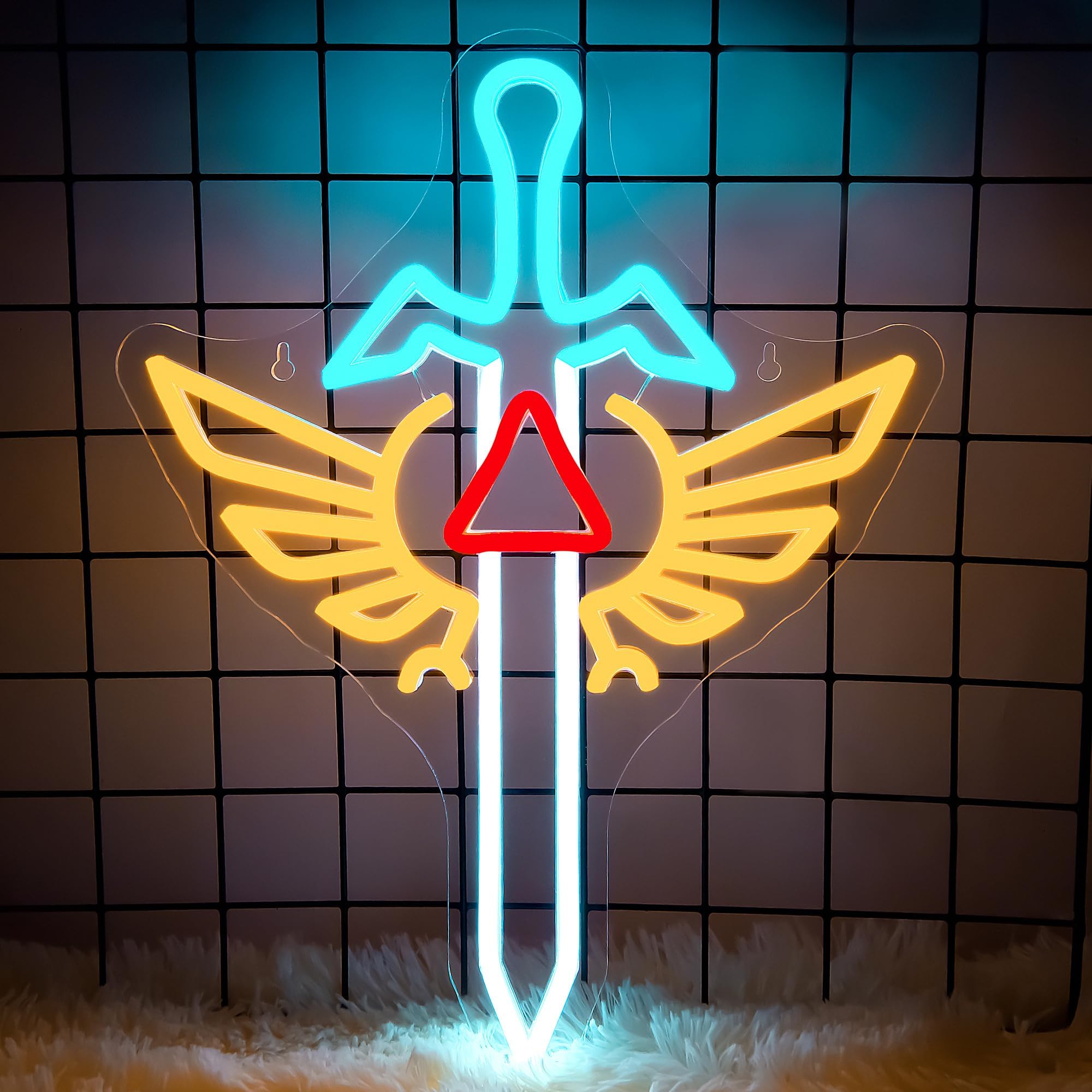 FTMGGDG Gaming decorative replica cutting edge Neon Sign - LED Wall Decor, USB Powered, 16.5x12.6 inches, Acrylic, Model FMXD029, Color: decorative replica cutting edge