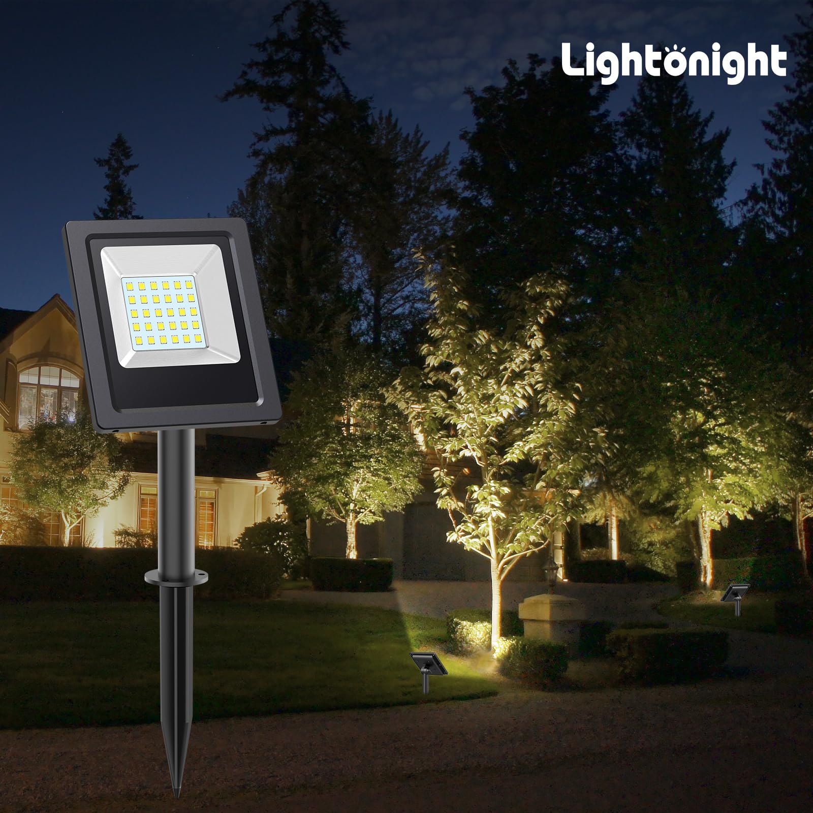Solar Lights Outdoor Bright Solar Flood Lights 4400Mah 5500K Dusk To Dawn Led Solar Security Light Auto On/Off With 16.4Ft Cable