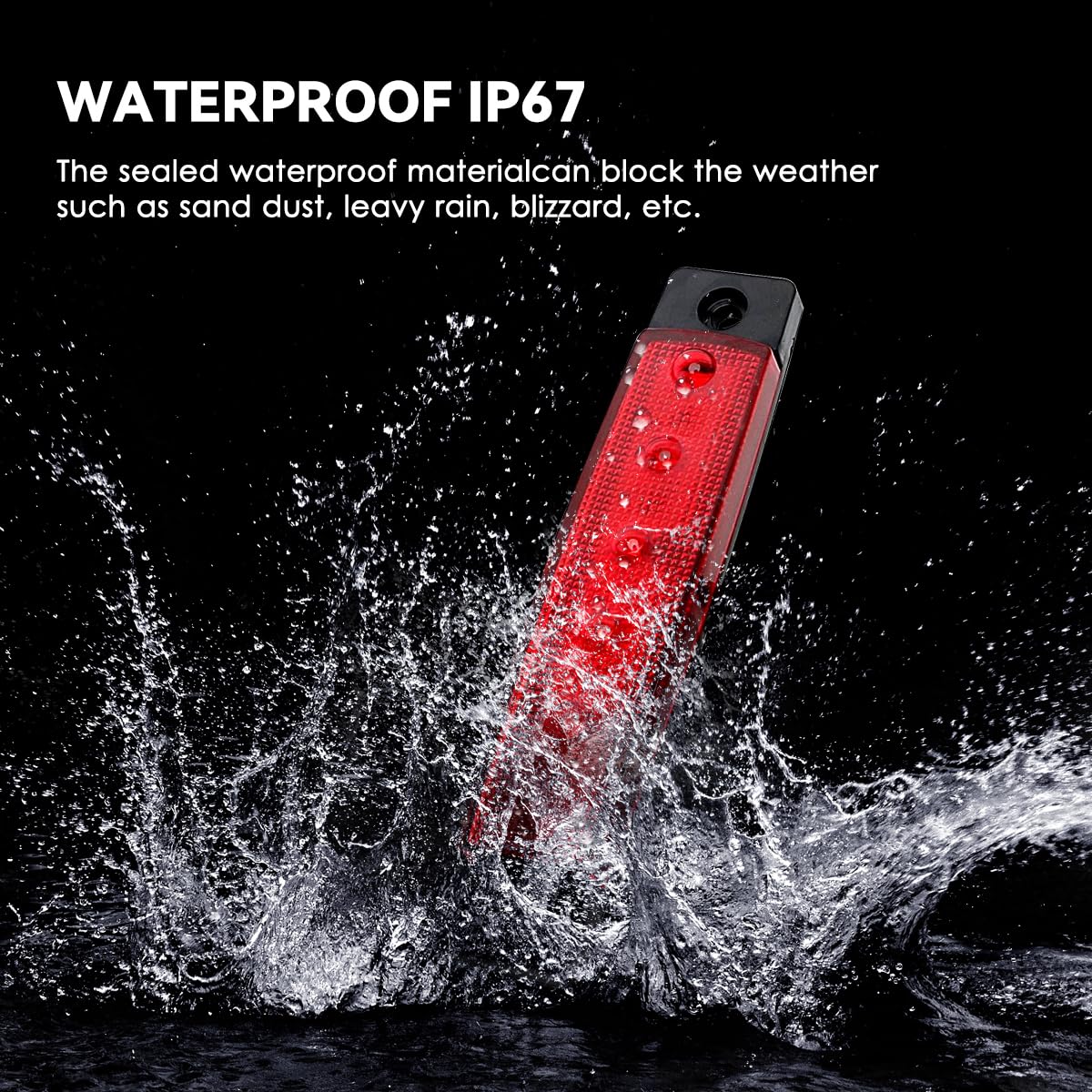 TZnponr Marine Boat Lights, 12V Waterproof Navigation & Courtesy Lights, Red, 10PCS Set for Yacht, Fishing, Sailboat, Kayak, Pontoon