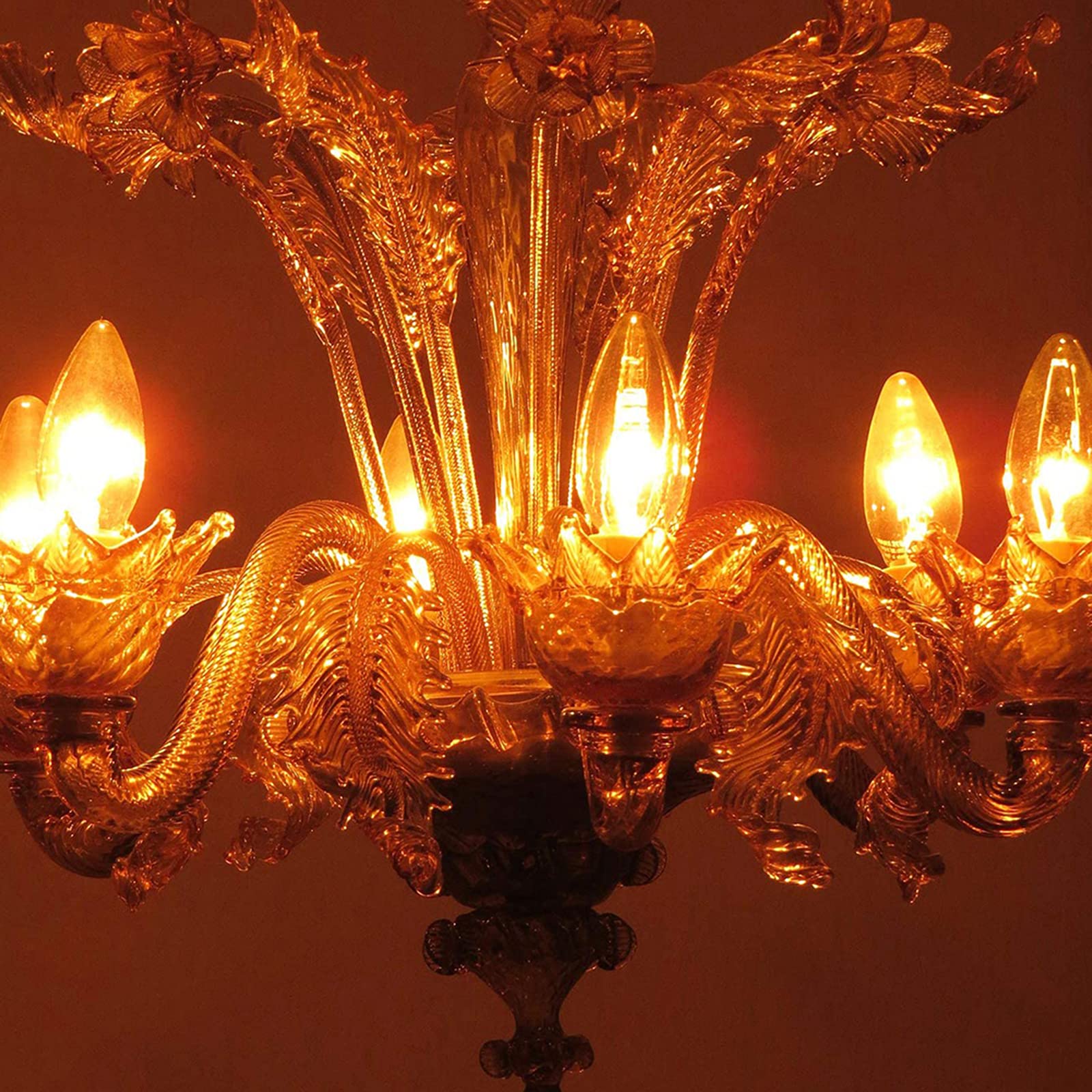 Sunsgne 25 Pack Candle Light Bulbs, C26 Crystal Clear Torpedo Candelabra Light Bulb For Chandeliers, Window Candle Bulbs, Nightl