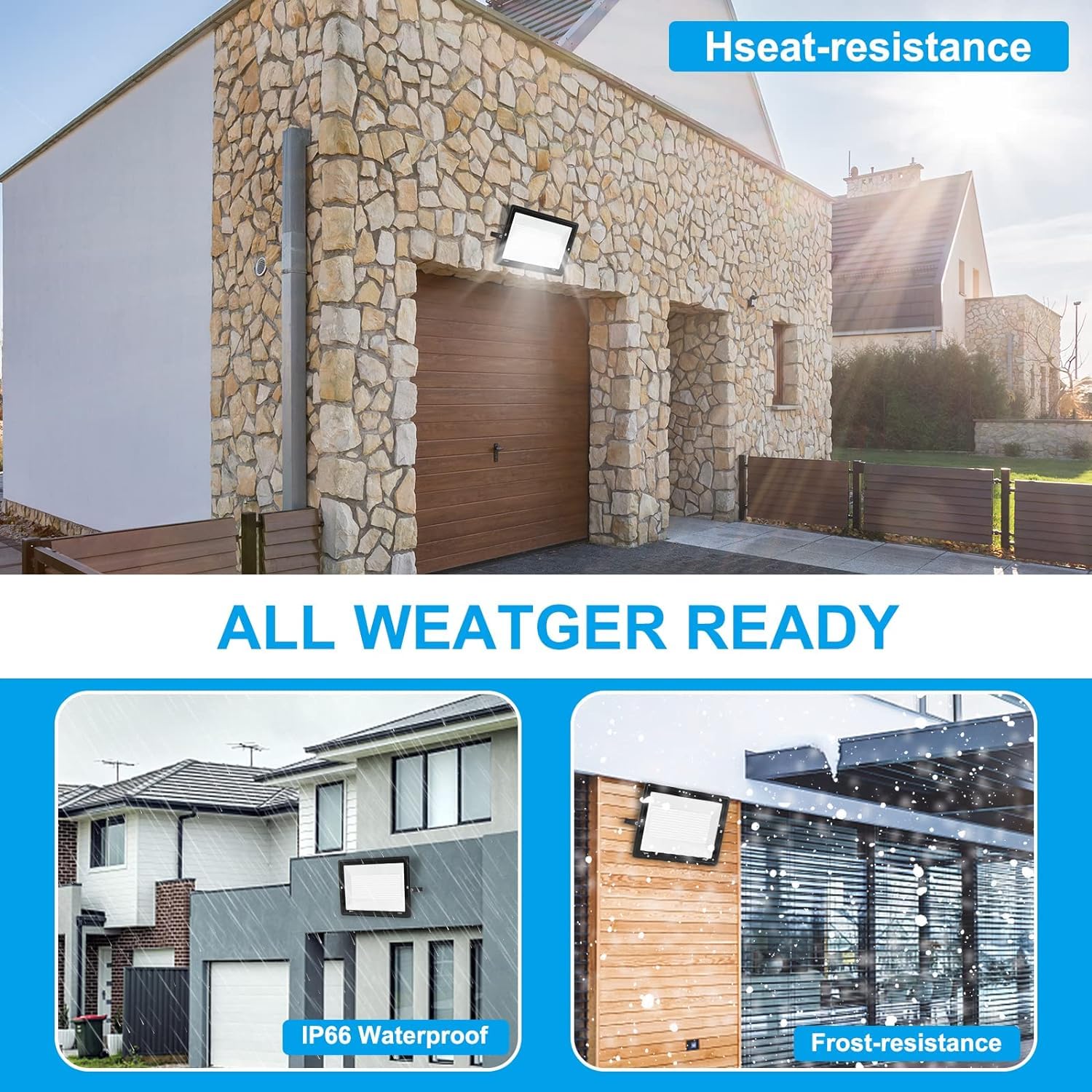 Xycn 500W Led Flood Light 2-Pack, 58,500Lm Daylight, Ip66 Waterproof For Outdoor Use