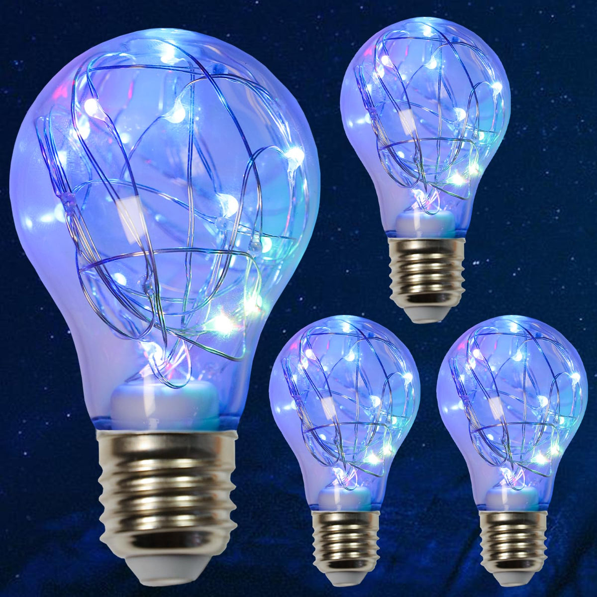 Howorr Rgb Color Changing Led Fairy Light Bulbs, 15W Equivalent Cute Light Bulbs For Pendant Light Fixtures, Bedroom, Living Roo