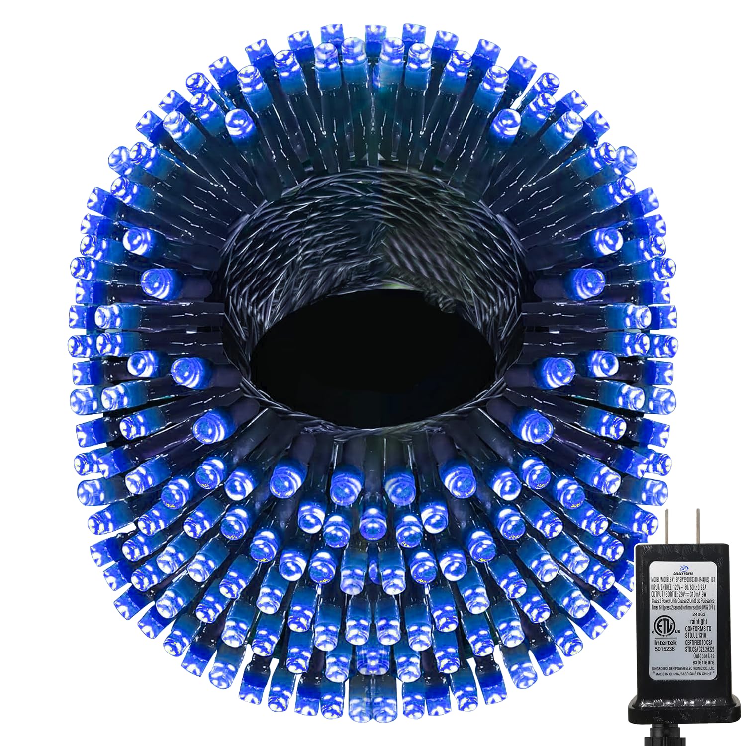 Jdgjyds 393 Ft Christmas Lights 1000 Led Xmas Lights Outdoor Christams String Lights Waterproof 8 Modes & Timer  Fairy Lights Plug In For  ing  Patio  Party  Holiday Christmas Decor (Blue)