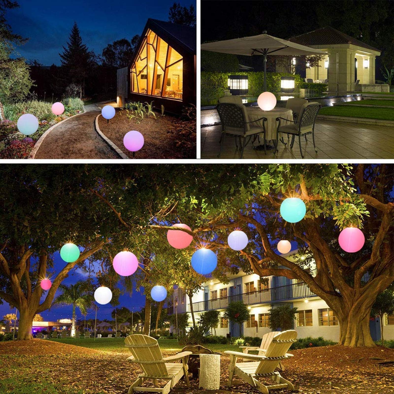 Borelor Led Globe Light - 8-Inch Rechargeable Remote Control Night Light, 16 Rgb Colors, Purple For Indoor/Outdoor Home/Party Decoration