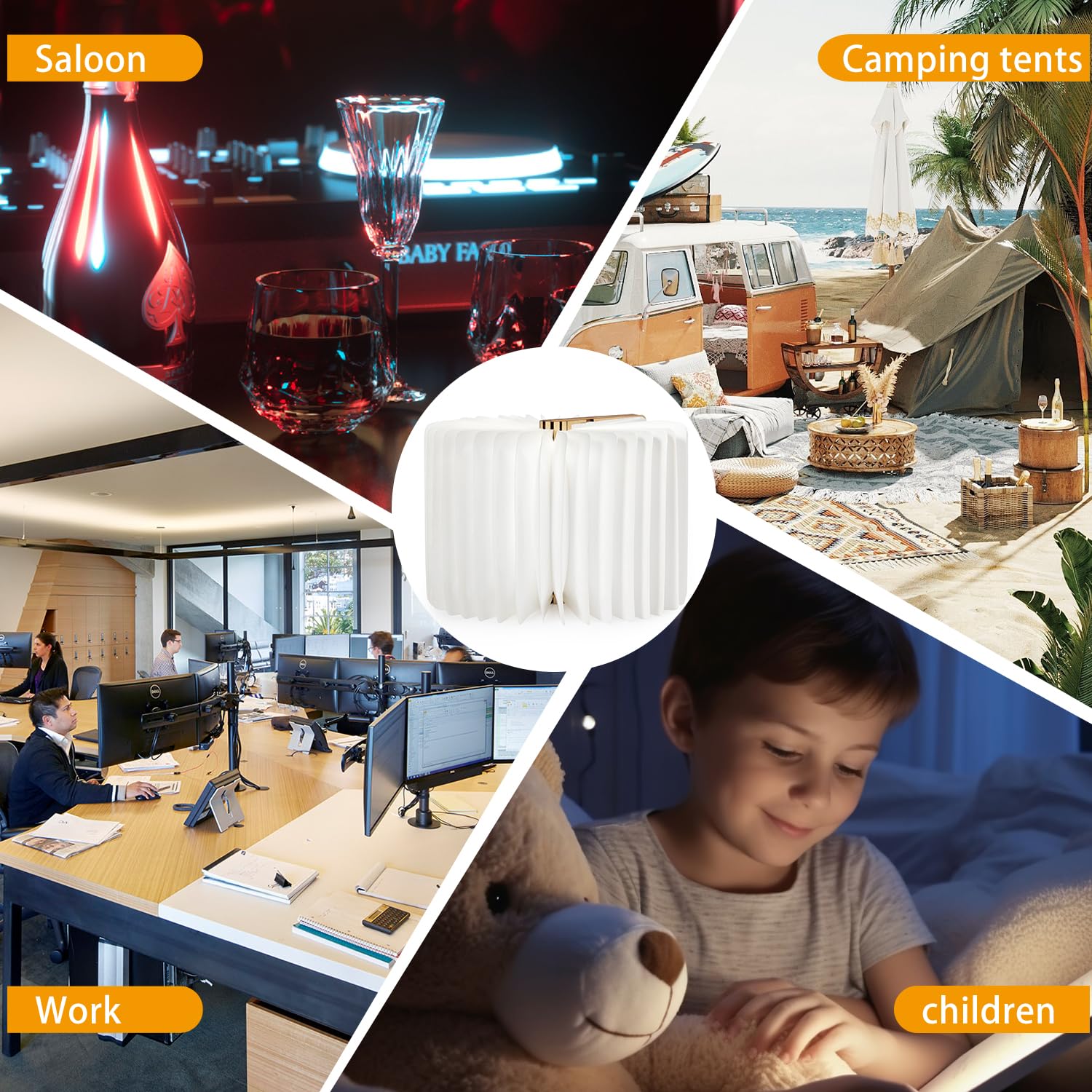 ZBOLE Wooden Book Lamp, 4.7 Inch, LED Ambient Lighting, Battery Operated, Magnetic Mood Light, Small, Maple, Model MC-011