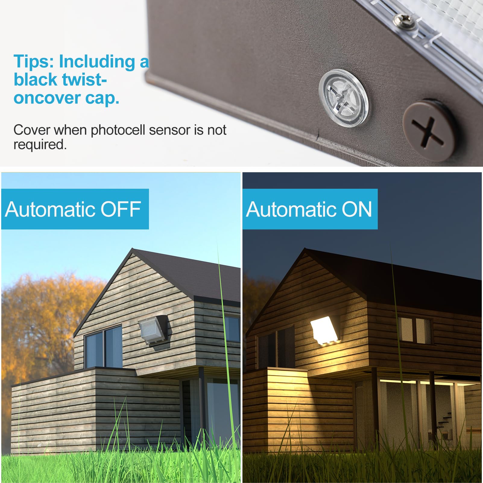Lightdot 4Pack 122W Led Wall Pack Lights, 100-277V Dusk To Dawn With Photocell, 10500Lm 5000K Daylight Ip65 Waterproof Wall Moun