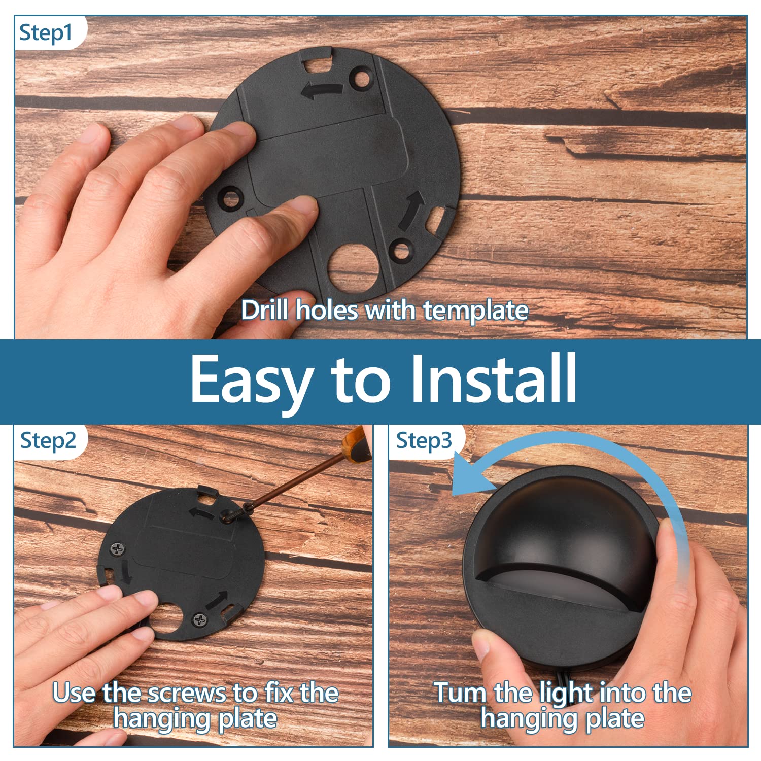 Hiboitec Low Voltage Led Deck Lights, Ip67 Waterproof 2700K Warm Accent Lighting, 6 Pack