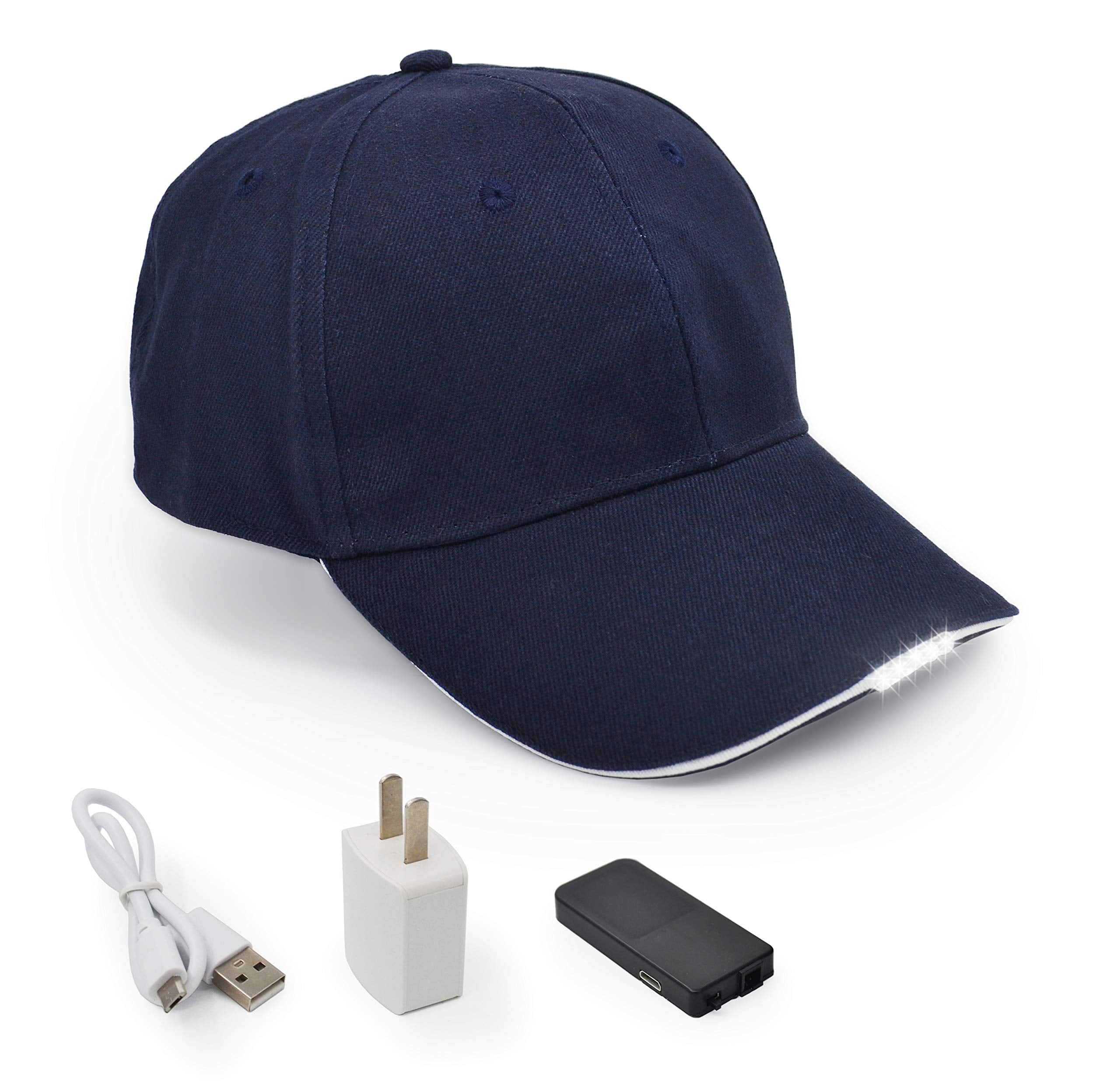 Ultrakey Hands Free Rechargeable Led Baseball Cap Hat For Outdoor Hip Hop Party Holiday