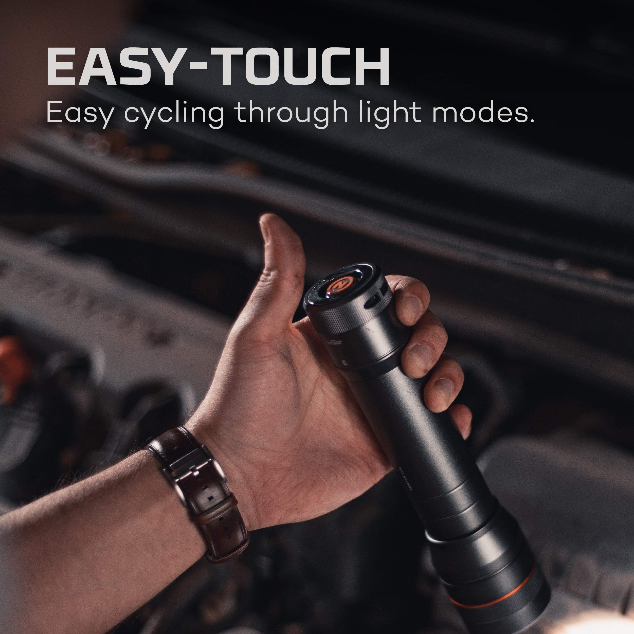 NEBO Newton LED Handheld Flashlight - 1500 Lumen, AA Battery, Waterproof, Aluminum, One Size, Black, Model NEB-FLT-0017