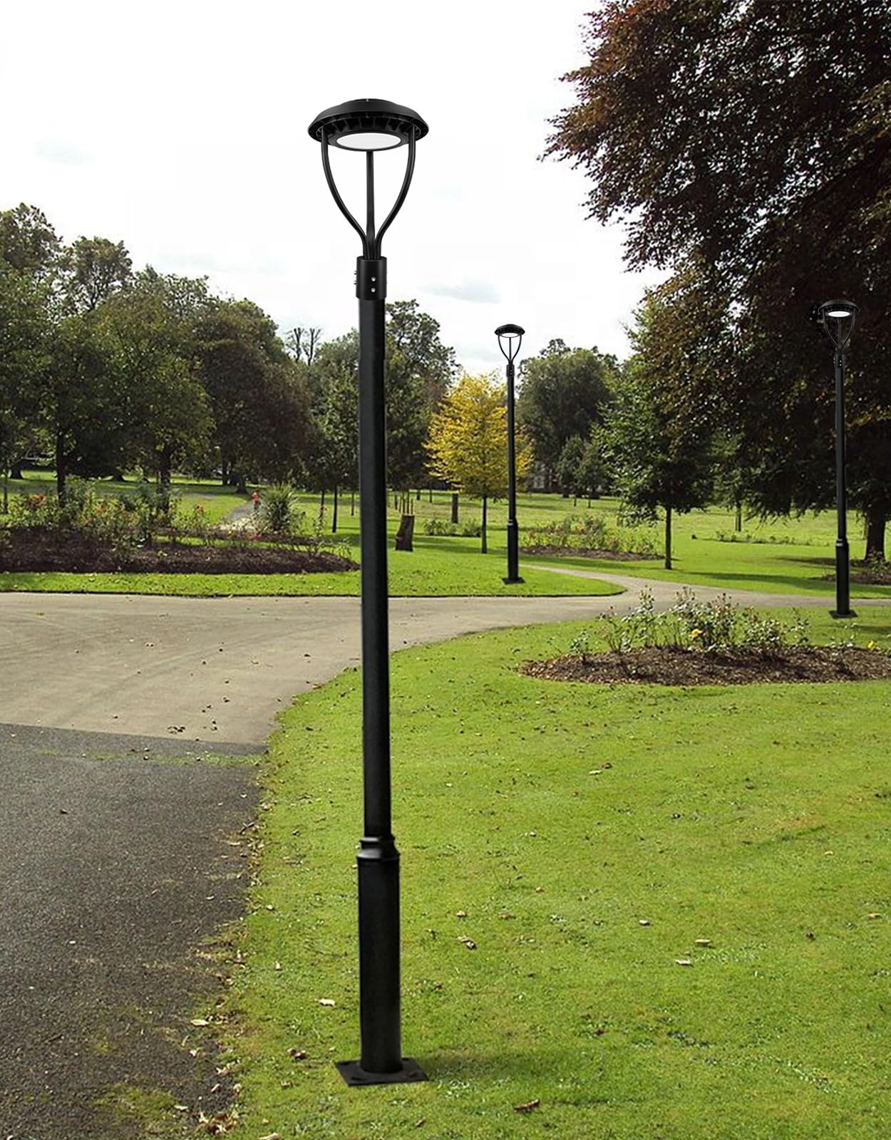 100W Led Post Top Light Etl&Dlc Listed 14000Lm Led Post Pole Top Light Dusk To Dawn Ip65 Waterproof For Outdoor Commercial Pole