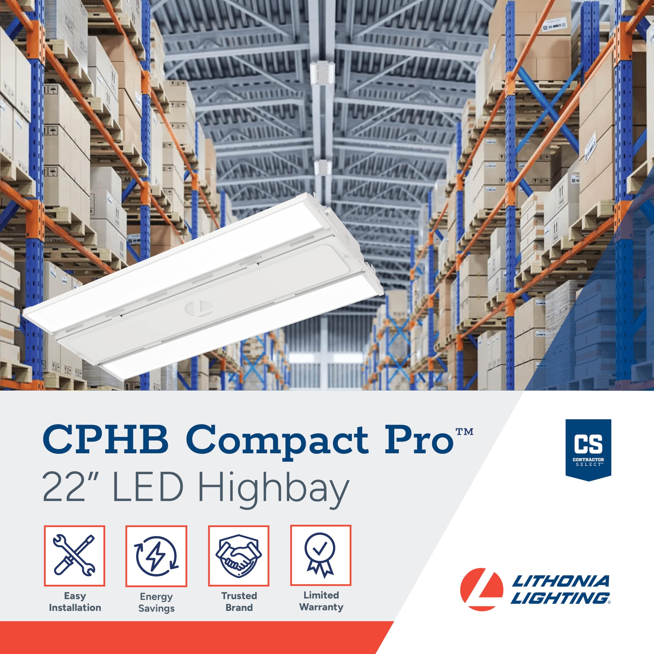 Lithonia Lighting Compact Pro Led High Bay Light  Ceiling Lighting Fixture  30 000 Lumens  5000K Daylight  Dimmable Led Work Light For Garage And Warehouse  Mvolt 120-277V (Cphb 30Lm Mvolt 50K)
