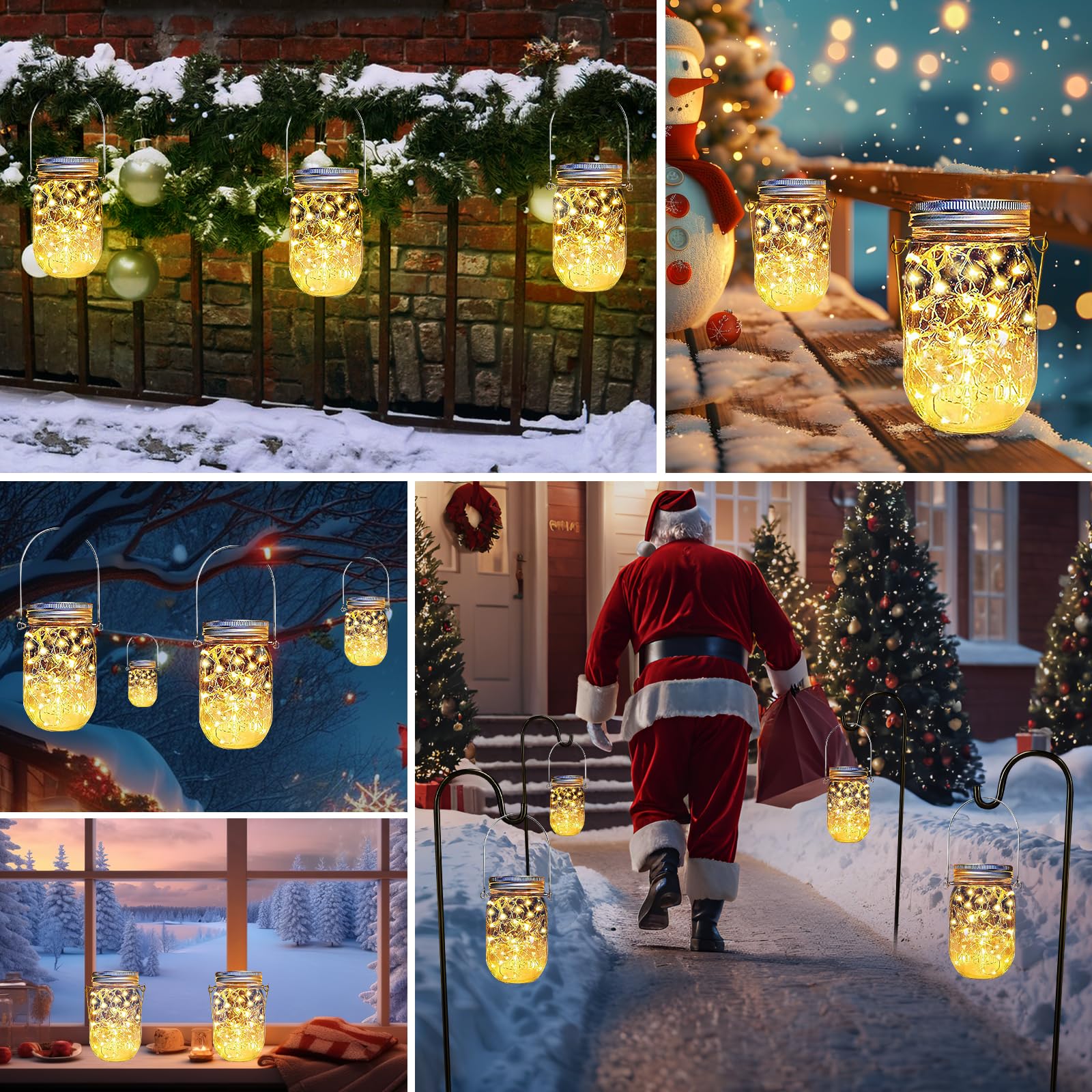 Ostritec 12 Pack Solar Mason Jar Lights With 30 Led Fairy Lights - Warm White Outdoor Decor