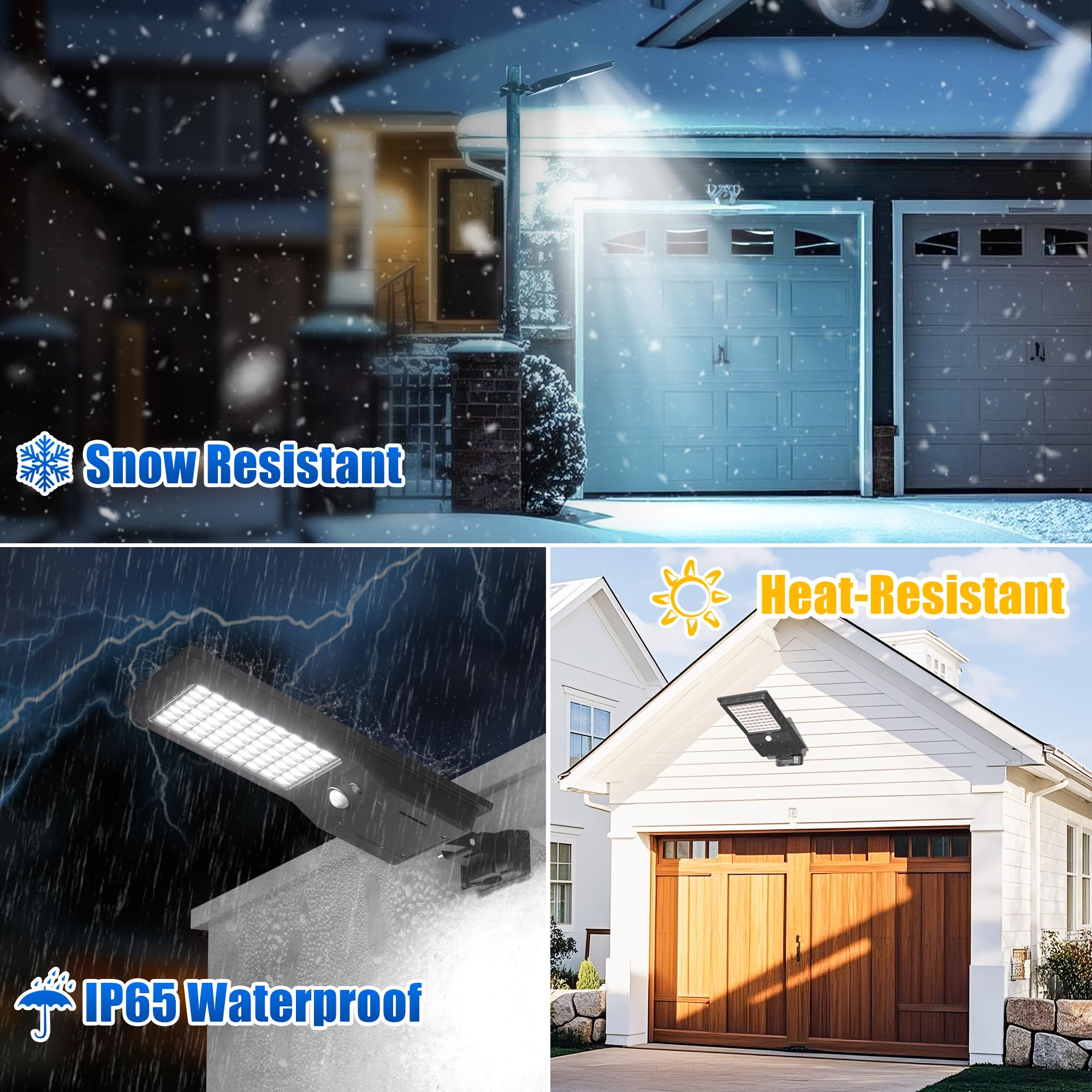 Cozeet Outdoor Solar LED Street Light, IP65 Waterproof, Motion Sensor, Remote Control, L-1 Pack, Black, Model COZEET-LD-HY-1PCS