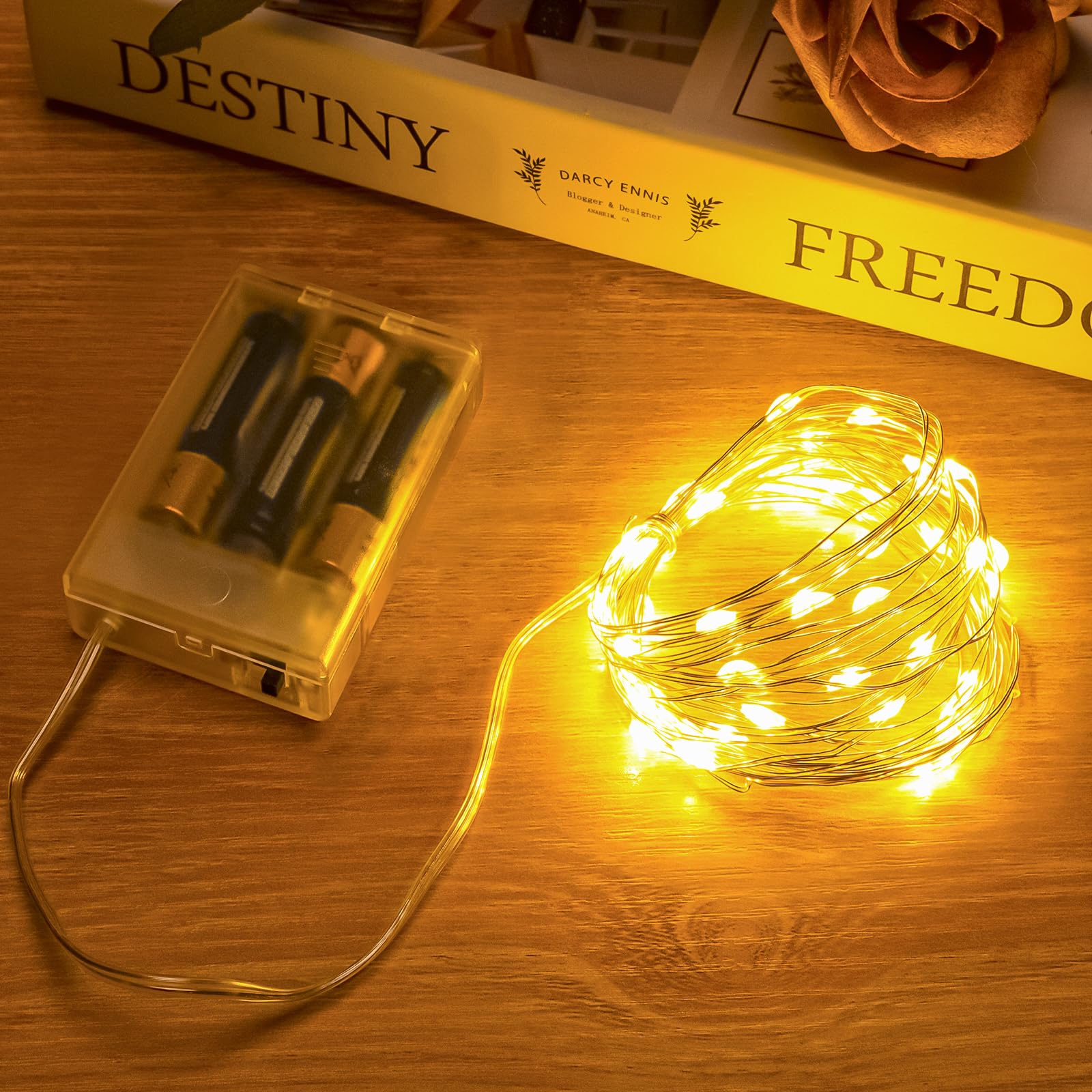 Fairy Lights Battery Operated 1 Pack 16FT 50 Led Mini Battery Powered String Lights Twinkle Lights Mason Jar Lights Waterproof F