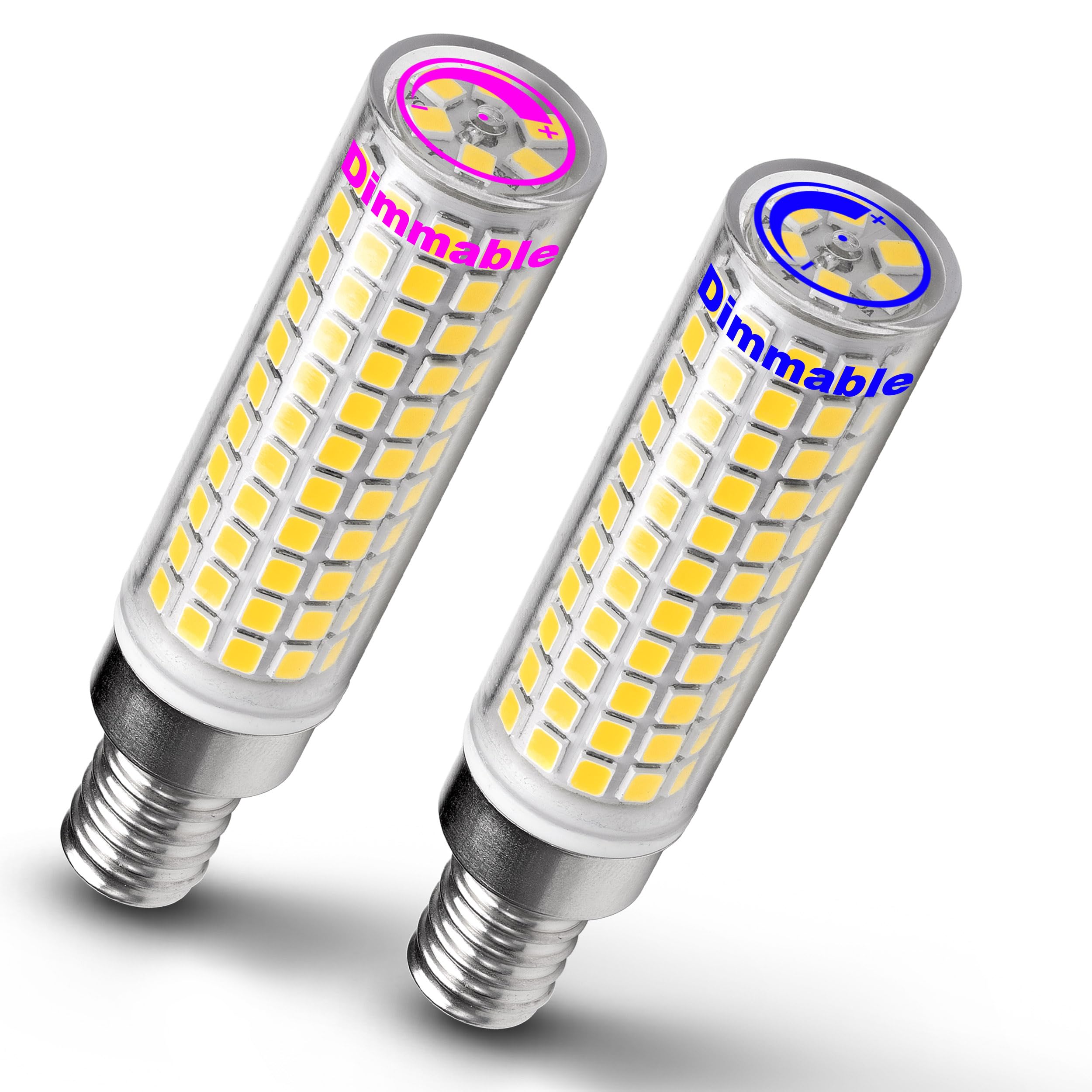 Ziomitus Dimmable E12 100W Led Bulbs Equivalent C7,4000K Natural Neutral White,1000 Lm T6 E12 12W Led Candle Bulbs For Candelabr