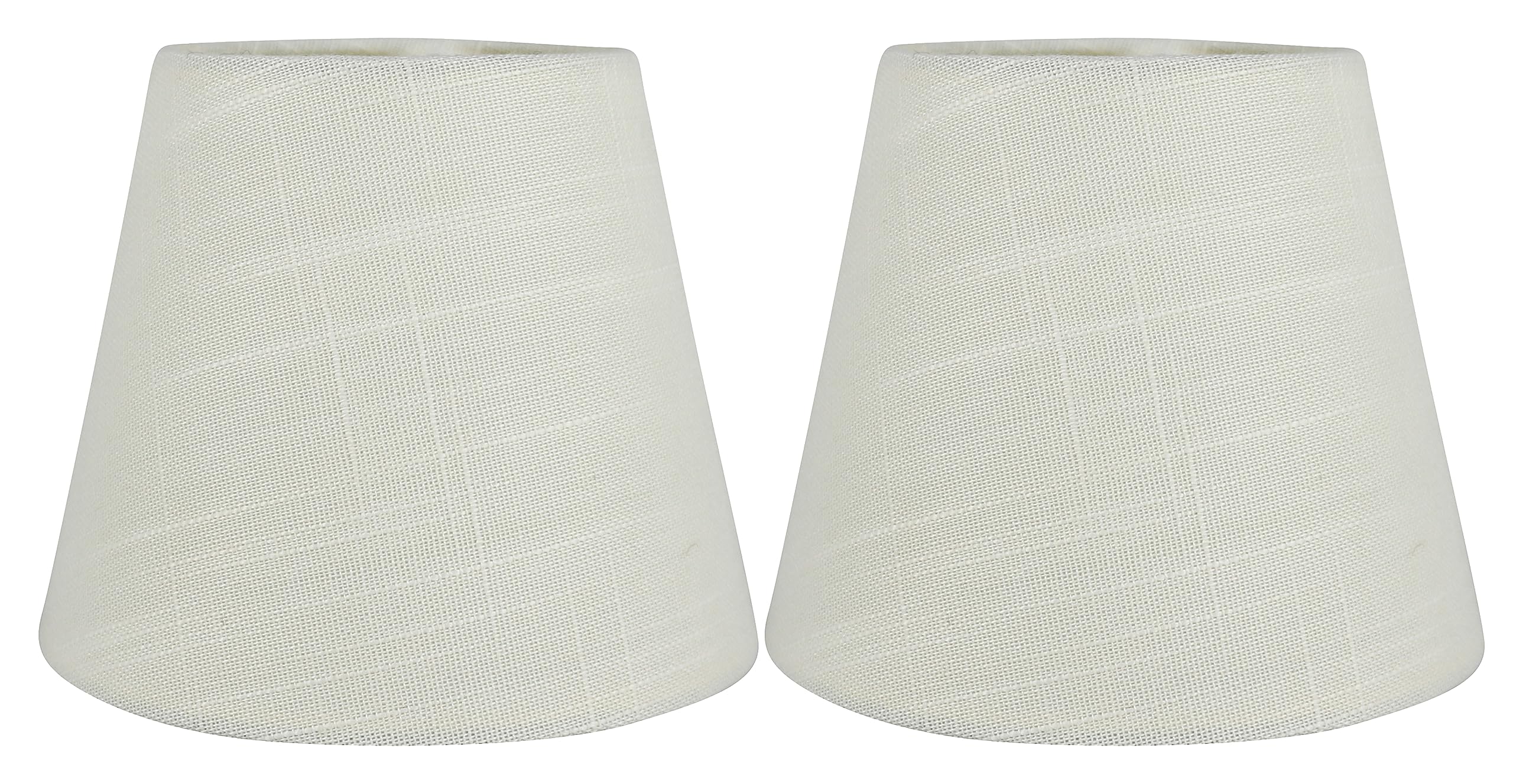 Meriville Chandelier Lamp Shades, 4-inch by 6-inch by 5-inch, Clip-on (Set of 2, Sand)