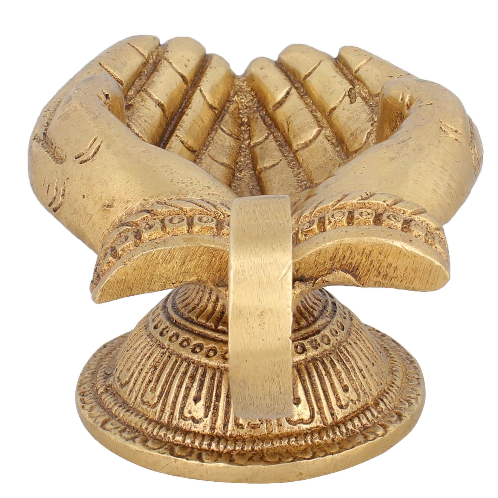 ShalinIndia VZM206 Oil Lamp Indian Diya Hindu Pooja Temple, Golden