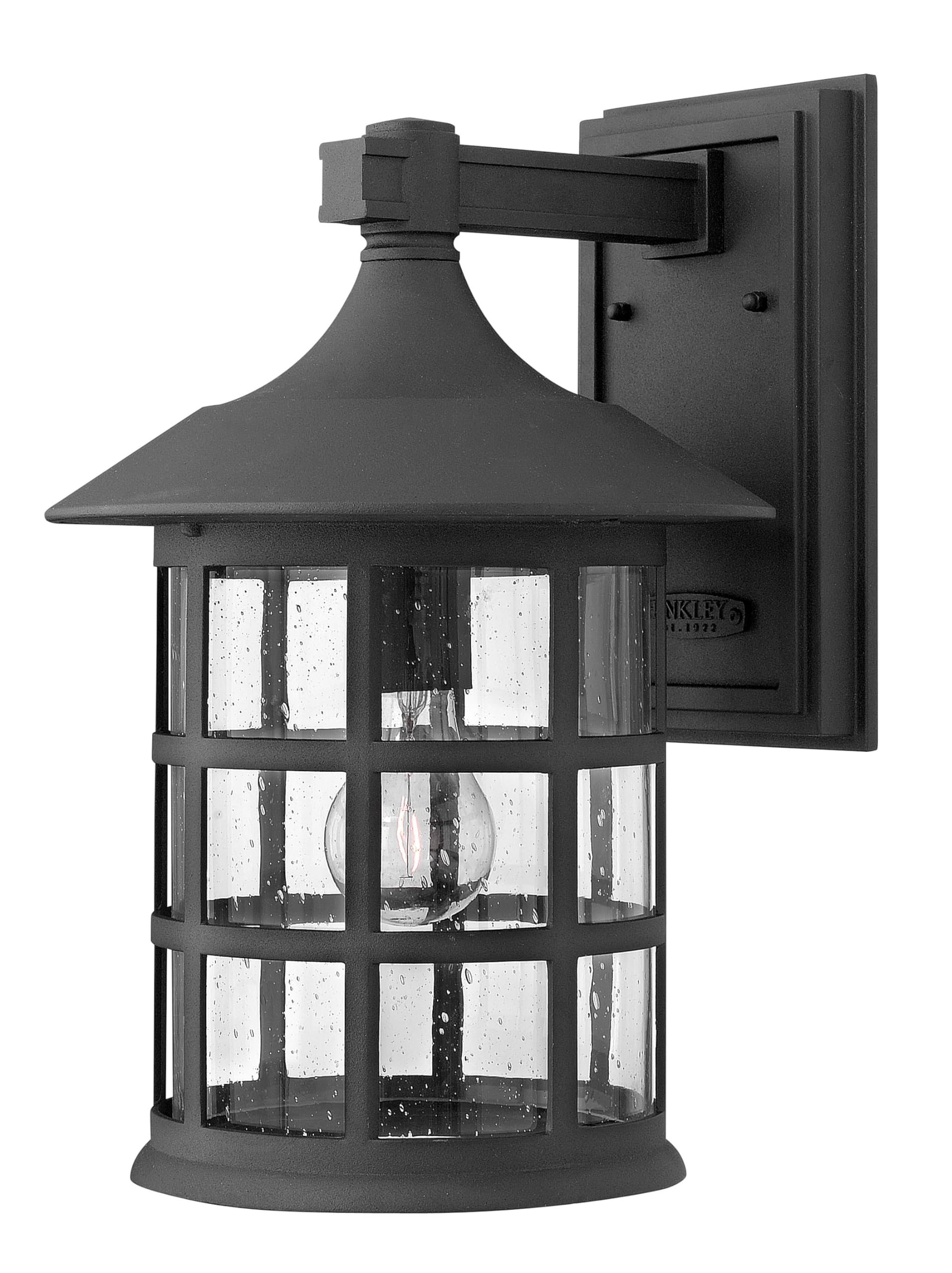 Hinkley Freeport One Light Large Outdoor Wall Mount Lantern, Black