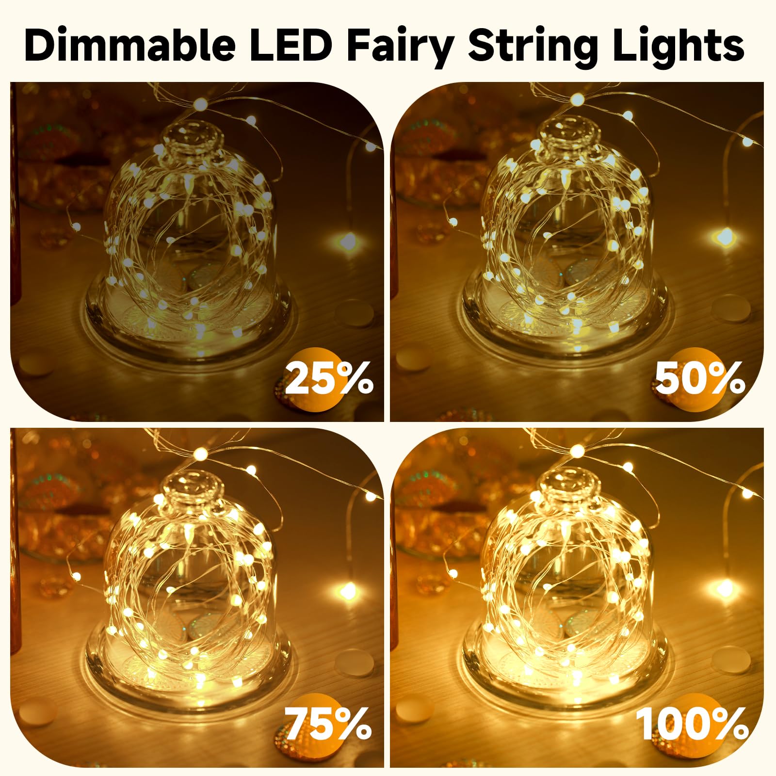 Mlambert 8 Pack 40Ft Fairy Lights Battery Operated With Remote & Timer, Waterproof Dimmable Twinkle Light 8 Modes For Indoor Out
