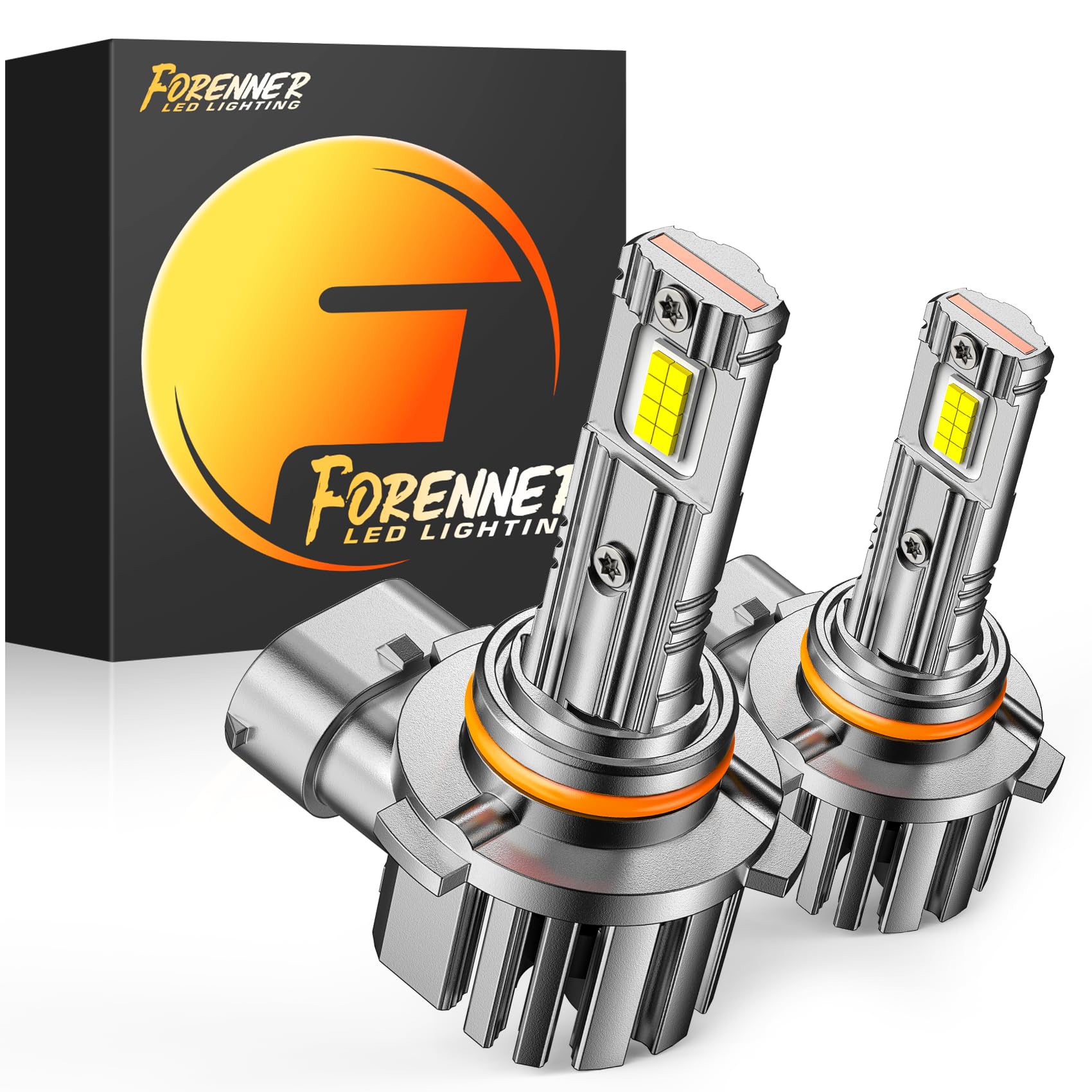 forenner 9005/HB3 Light Bulb - Super Bright 6500K Cool White, Easy Installation, Pack of 2