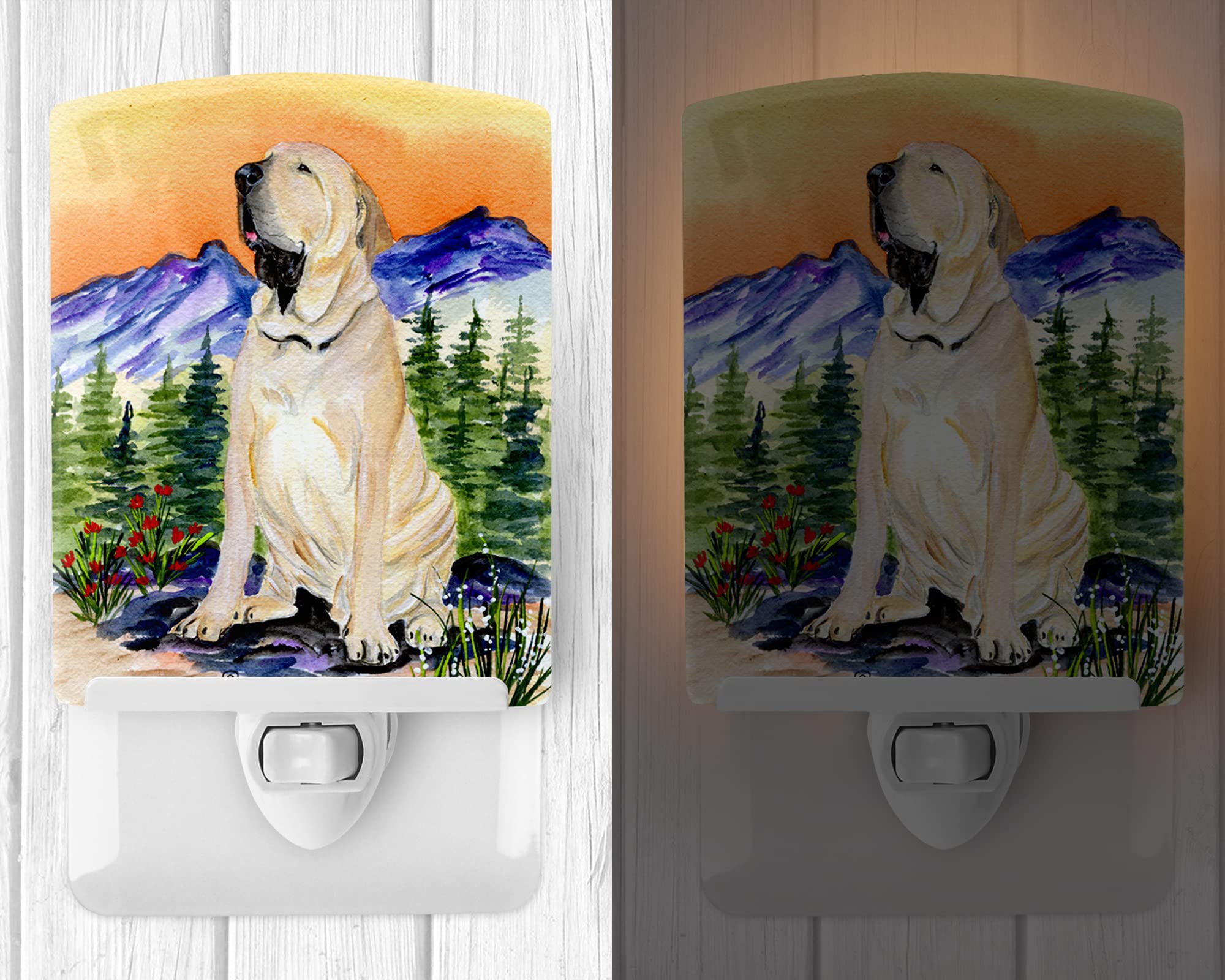 Carolines Treasures Ceramic Night Light, Brazilian Mastiff, 6x4x3 inches, Multicolor, Model SS8169CNL, UL-Certified